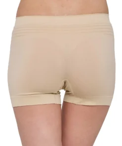 Seamless bézs női sportboxer, ideális futáshoz, túrázáshoz és nyári sporttevékenységhez