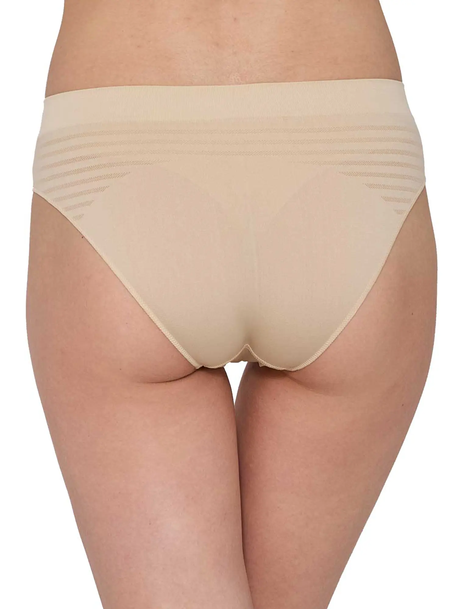 Seamless bézs női sportbugyi BRUBECK, ideális túrázáshoz, futáshoz és mindennapi sportoláshoz