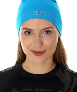 Uniszex Merinó gyapjú sportsapka - Világoskék