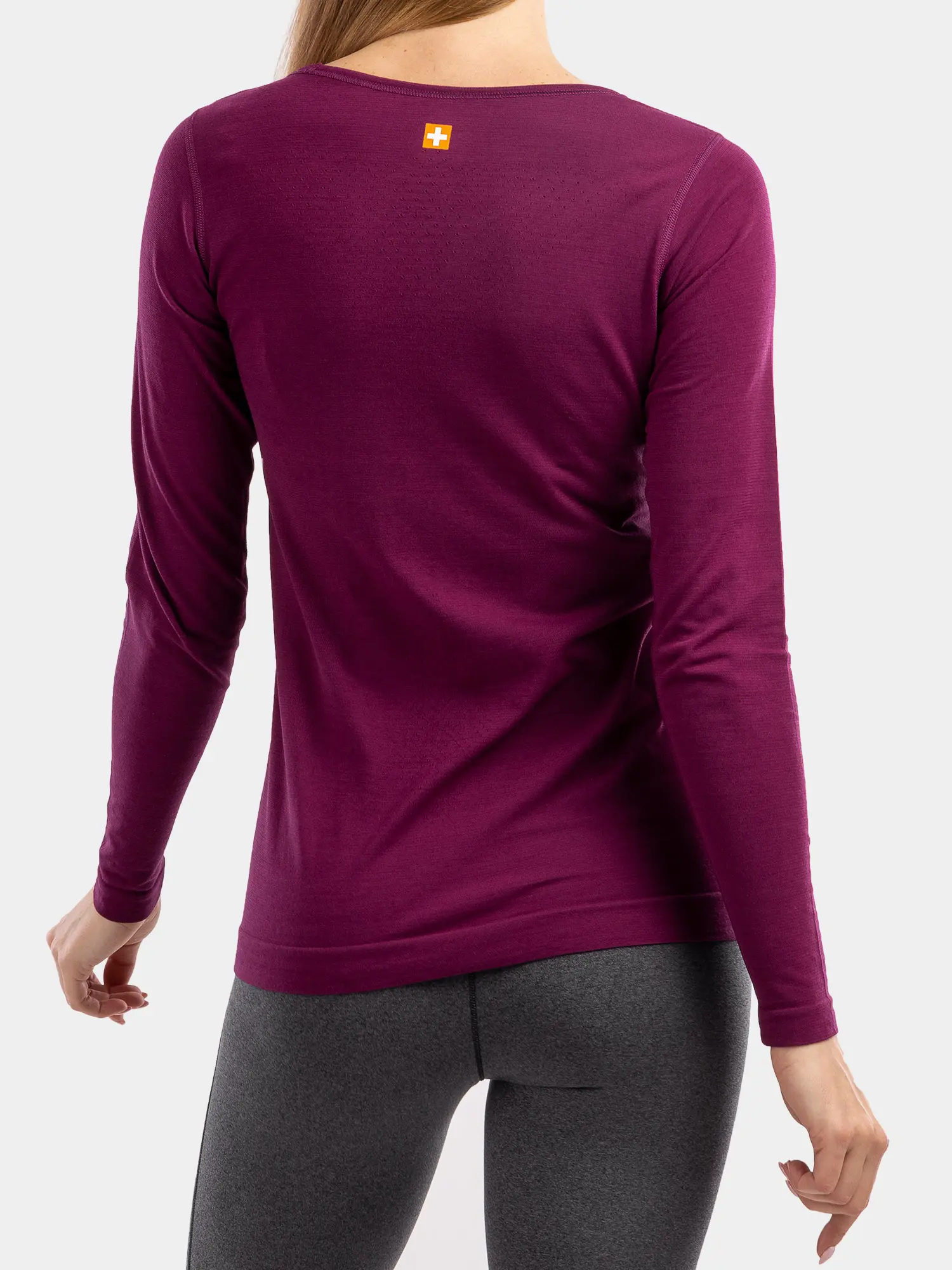 OUTDOOR WOOL PRO Női hosszú ujjú merinó túrapóló - Szilva - Image 7