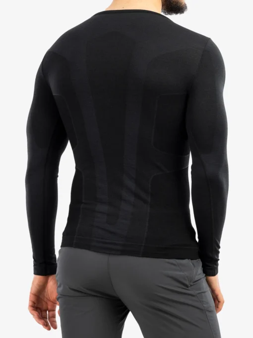 COMFORT WOOL Férfi hosszú ujjú gyapjú aláöltözet felső - Fekete - Image 7