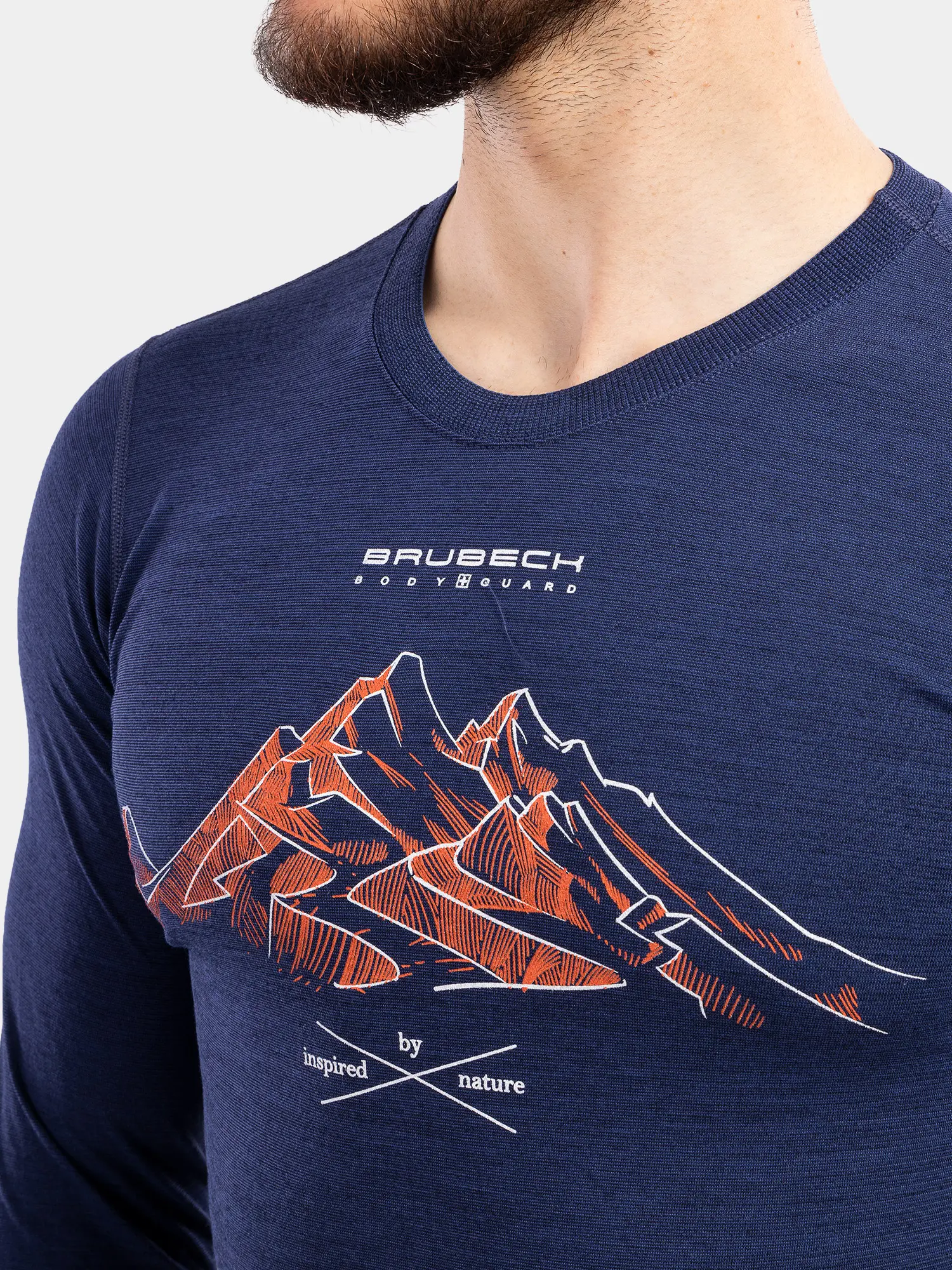 OUTDOOR WOOL PRO Férfi hosszú ujjú merinó túrapóló - Sötétkék - Image 9