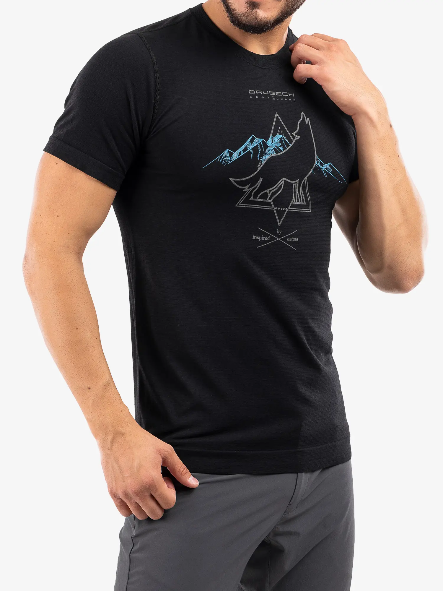 OUTDOOR WOOL PRO Férfi rövid ujjú merinó túrapóló - Fekete - Image 7