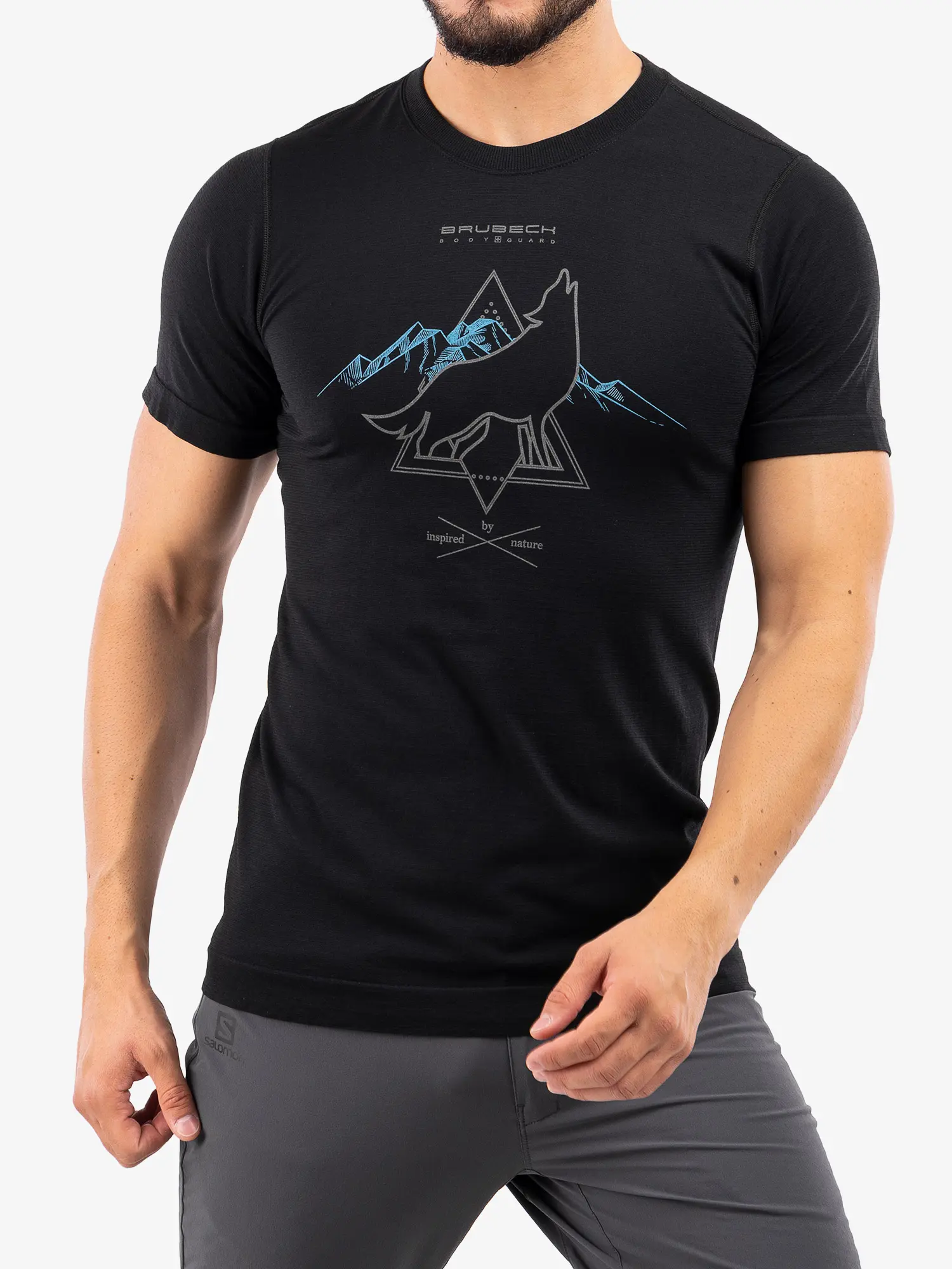 OUTDOOR WOOL PRO Férfi rövid ujjú merinó túrapóló - Fekete - Image 4