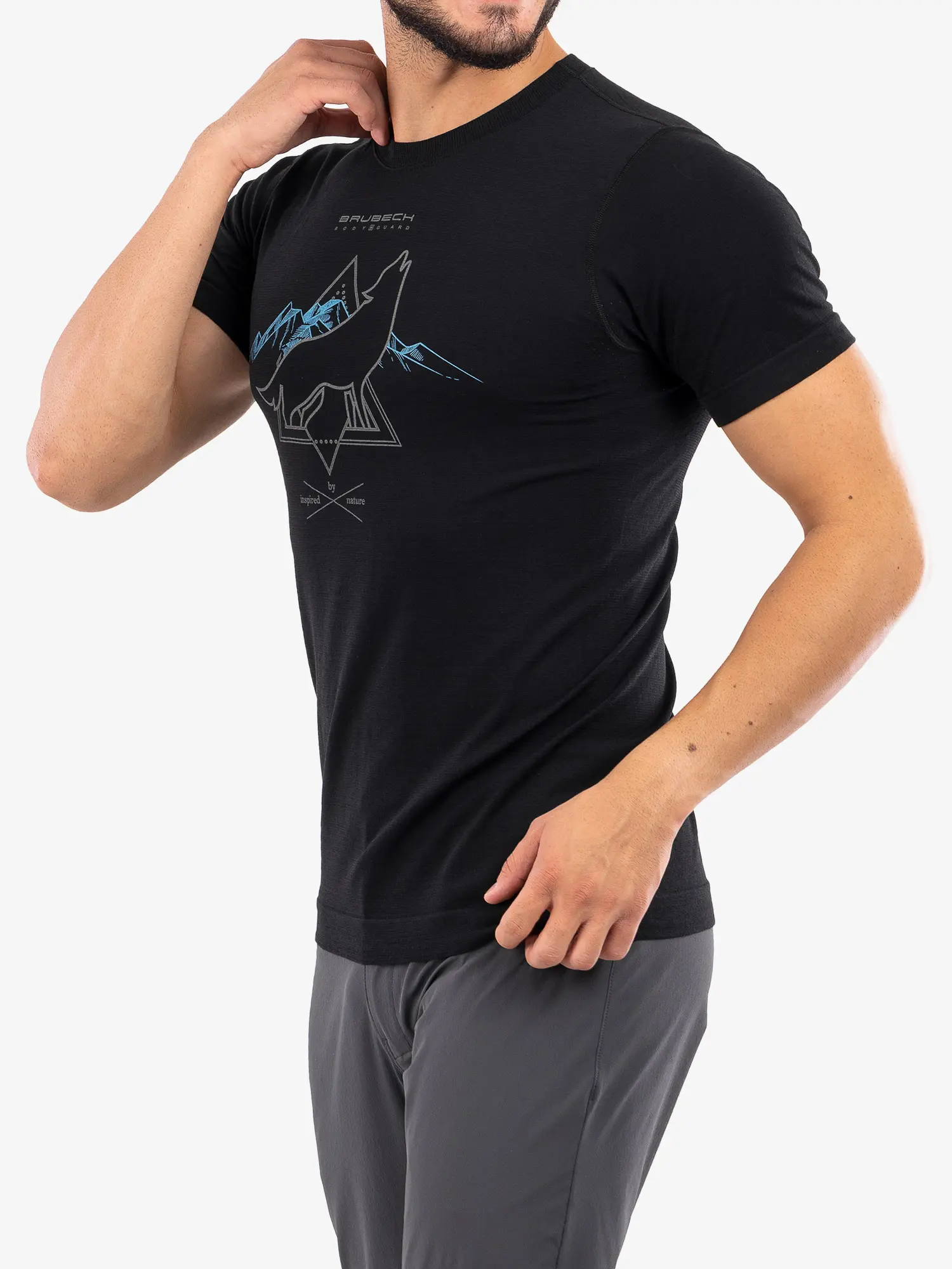 OUTDOOR WOOL PRO Férfi rövid ujjú merinó túrapóló - Fekete - Image 8