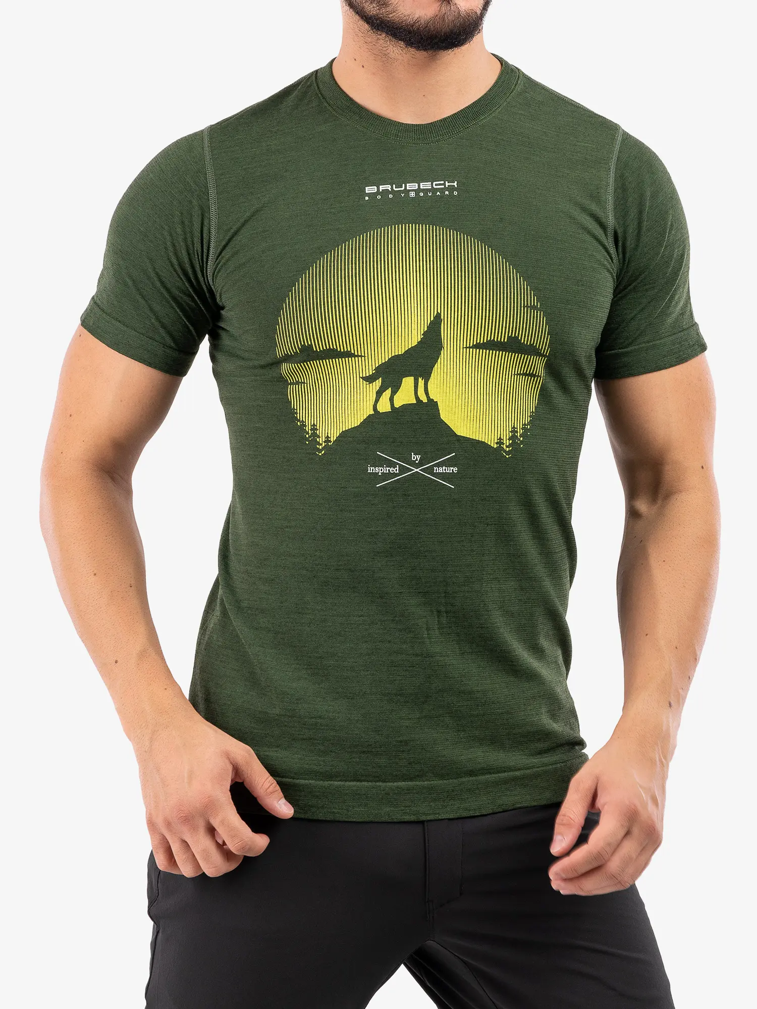 OUTDOOR WOOL PRO Férfi rövid ujjú merinó túrapóló - Zöld - Image 4