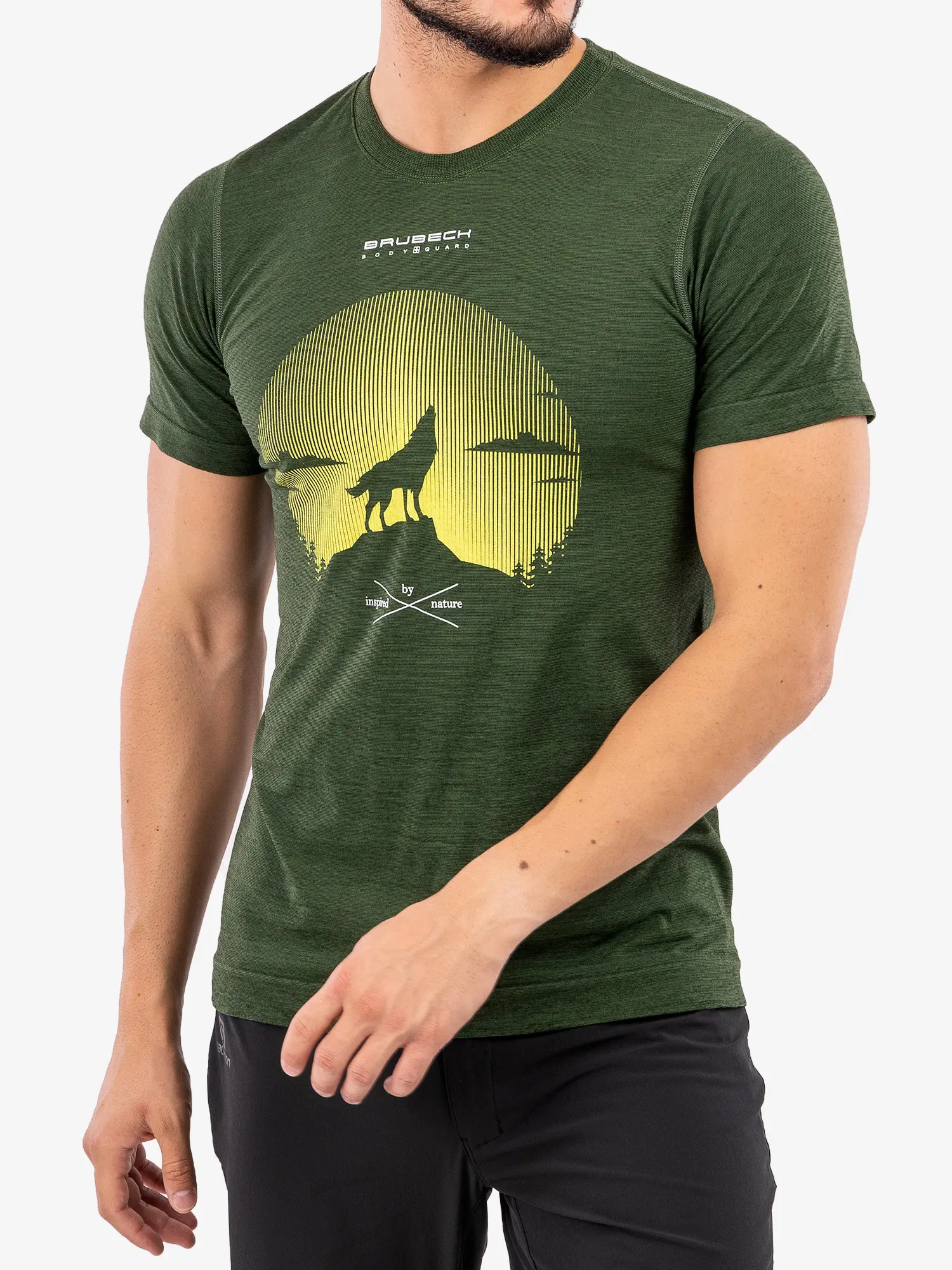 OUTDOOR WOOL PRO Férfi rövid ujjú merinó túrapóló - Zöld - Image 7