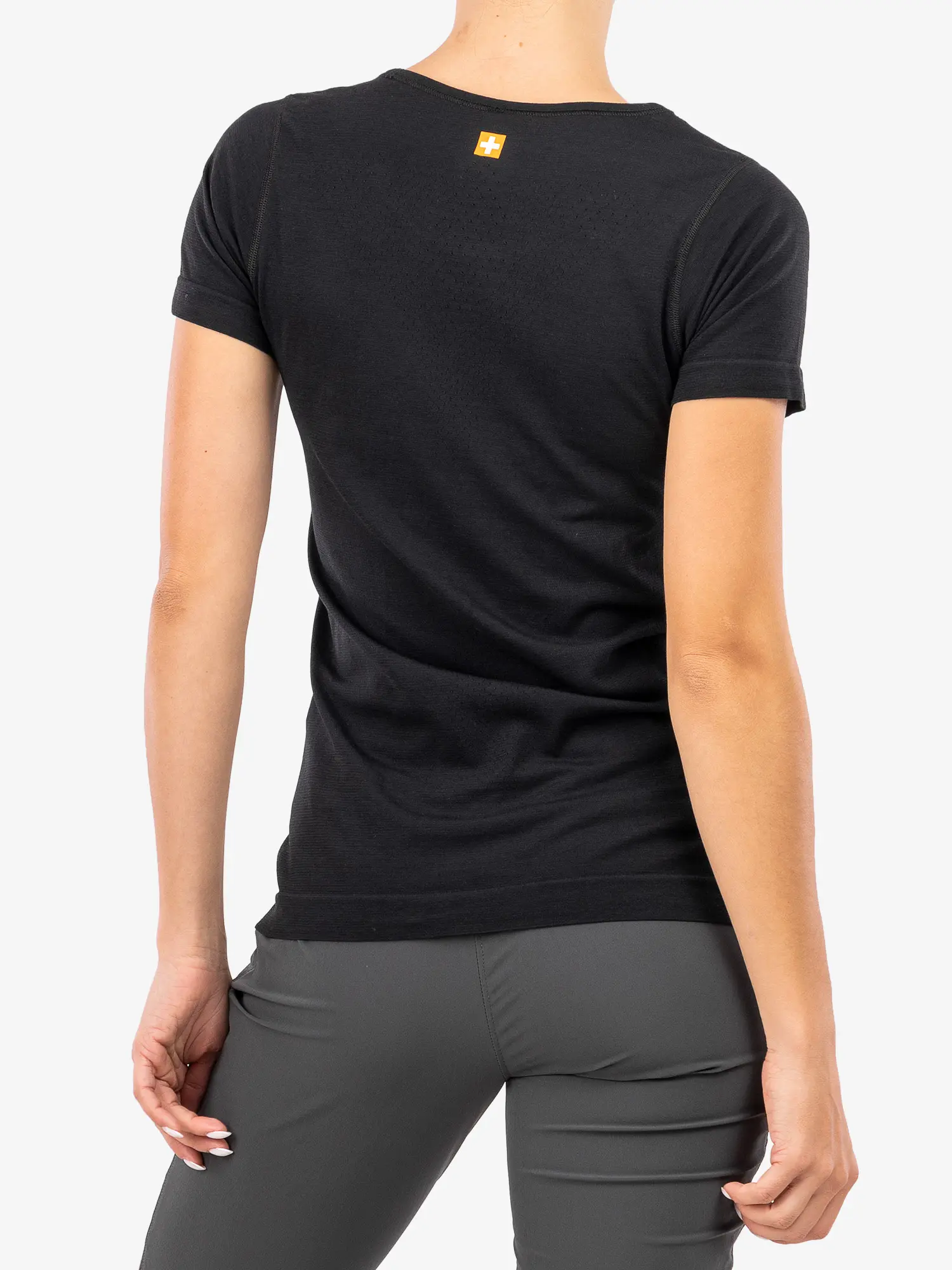 OUTDOOR WOOL PRO Női rövid ujjú merinó túrapóló - Fekete - Image 5