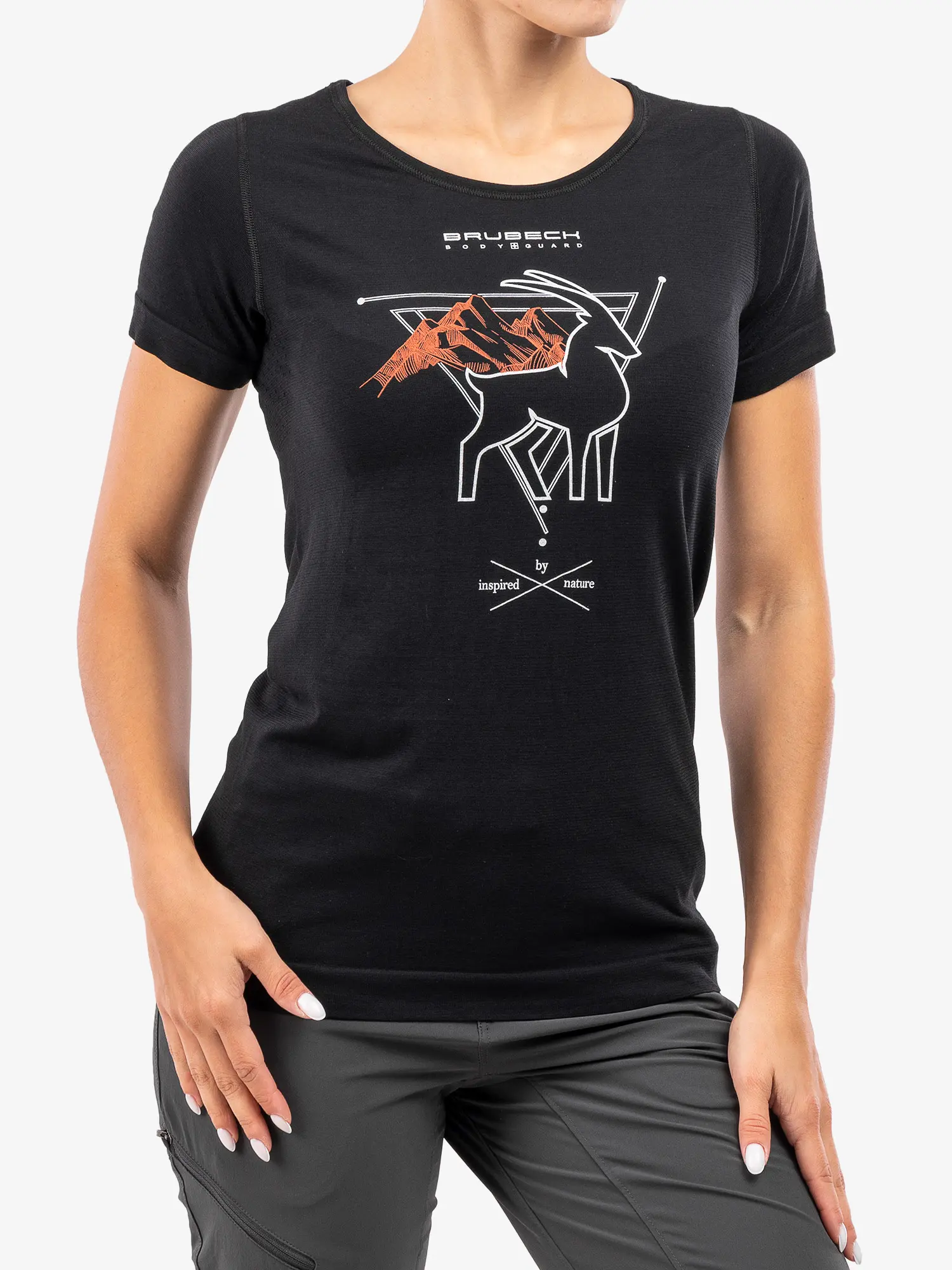 OUTDOOR WOOL PRO Női rövid ujjú merinó túrapóló - Fekete - Image 6