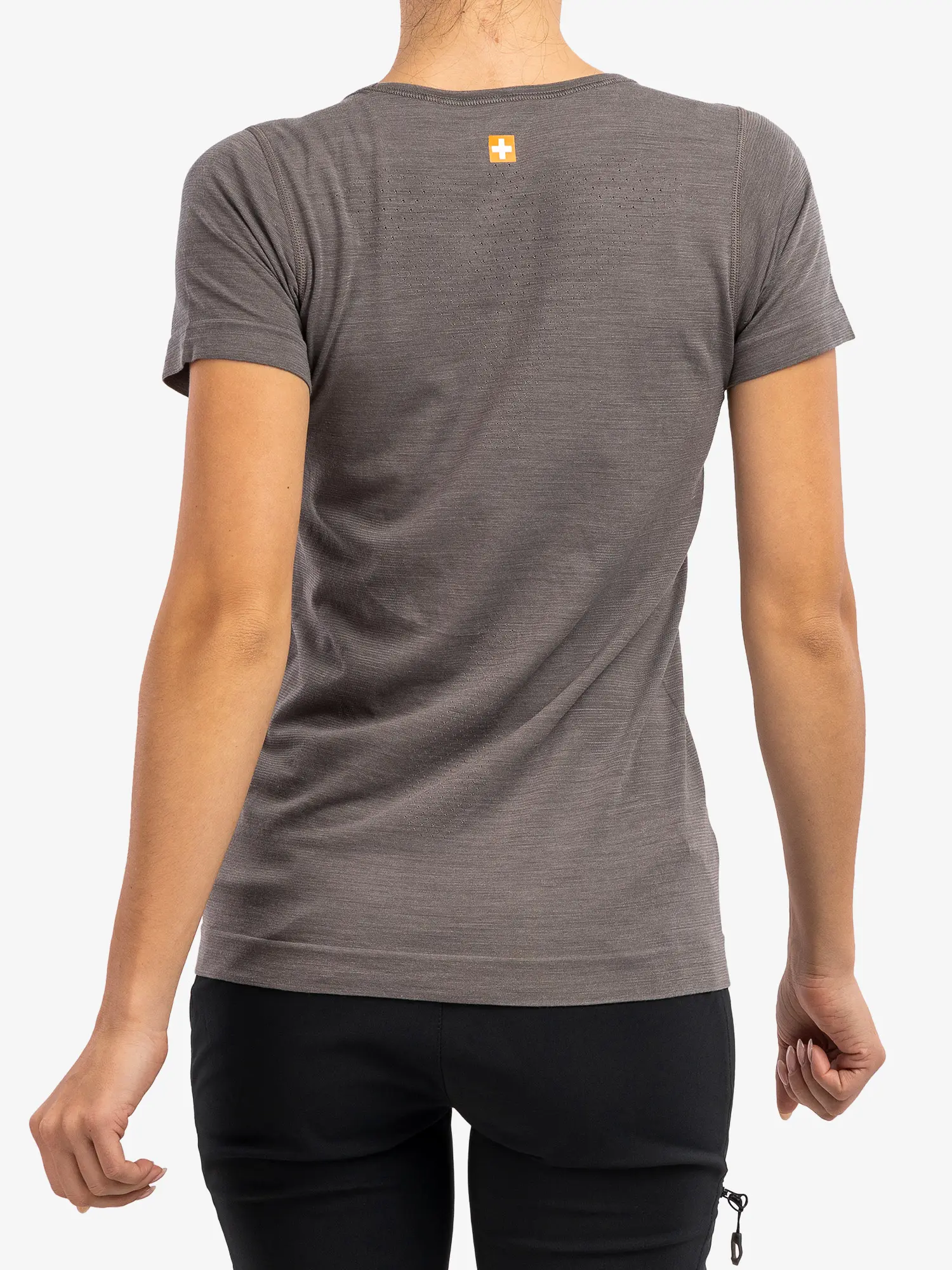 OUTDOOR WOOL PRO Női rövid ujjú merinó túrapóló - Szürke - Image 5