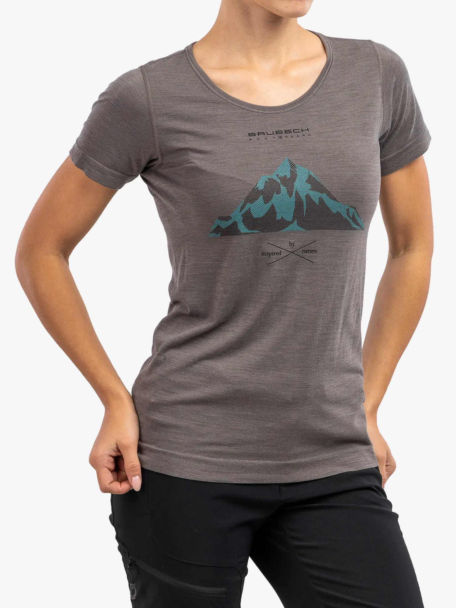 OUTDOOR WOOL PRO Női rövid ujjú merinó túrapóló - Szürke - Image 4