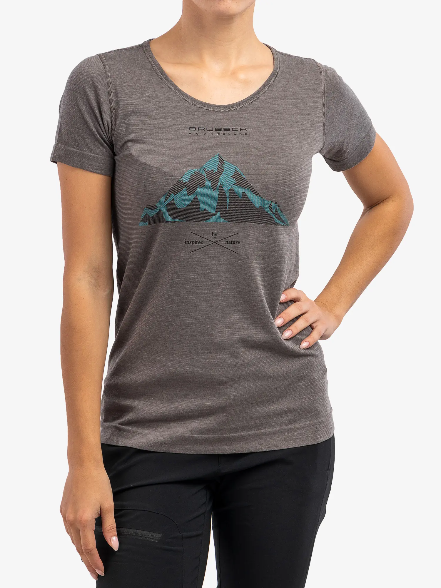 OUTDOOR WOOL PRO Női rövid ujjú merinó túrapóló - Szürke - Image 9