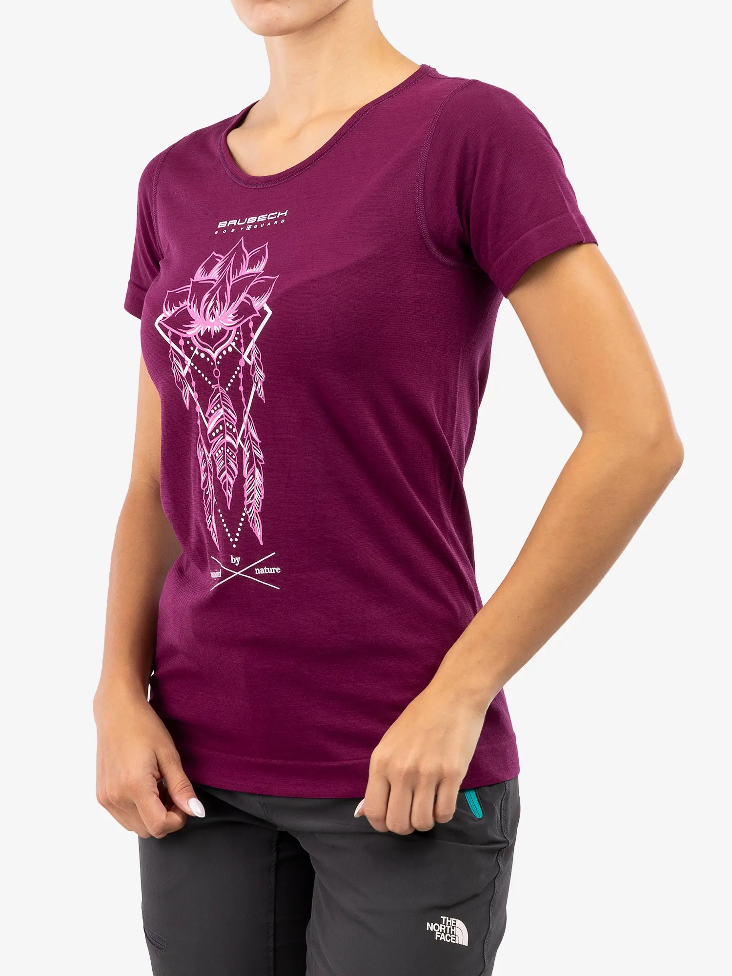 OUTDOOR WOOL PRO Női rövid ujjú merinó túrapóló - Szilva - Image 6