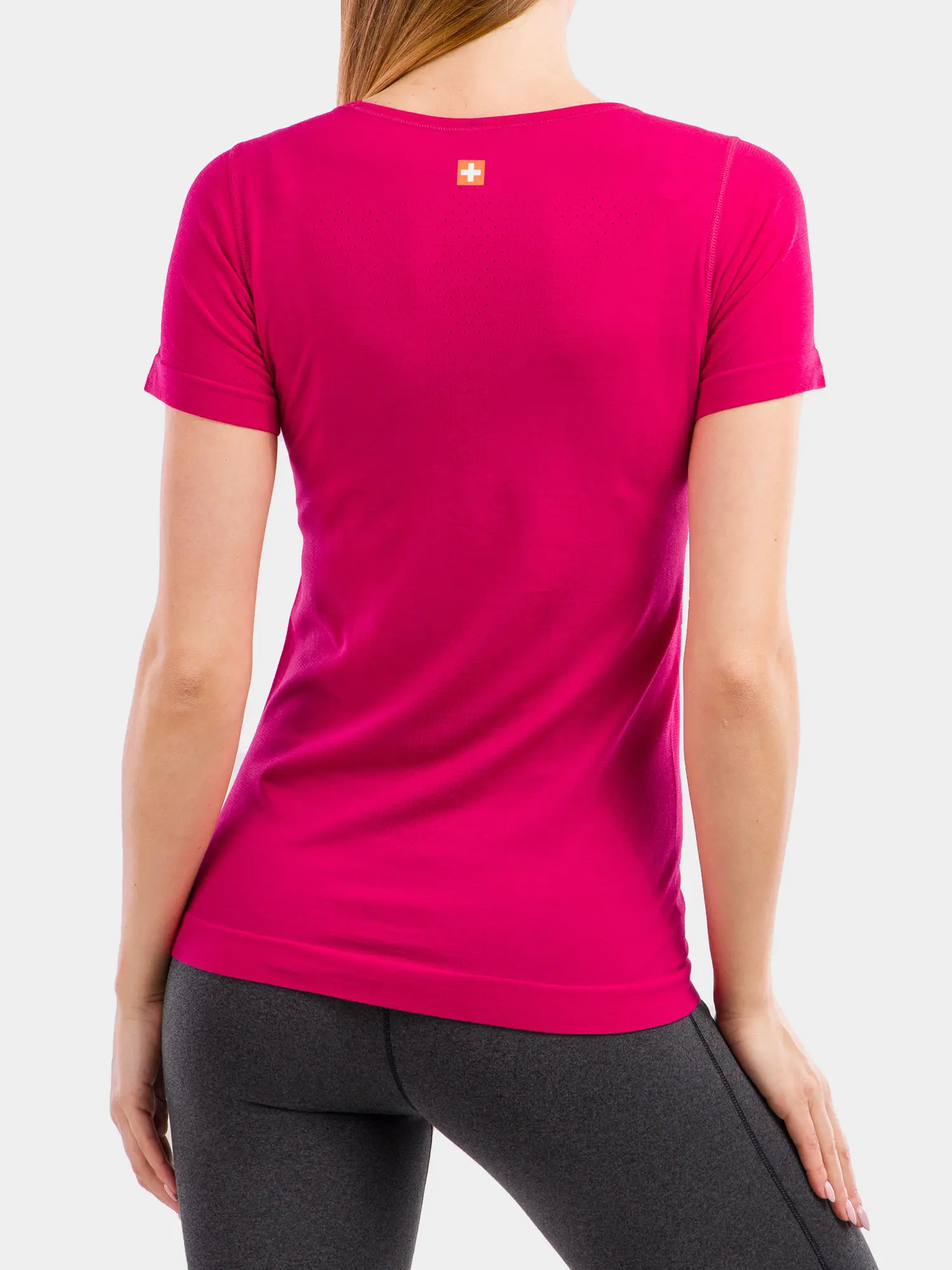 OUTDOOR WOOL PRO Női rövid ujjú merinó túrapóló - Málna - Image 5