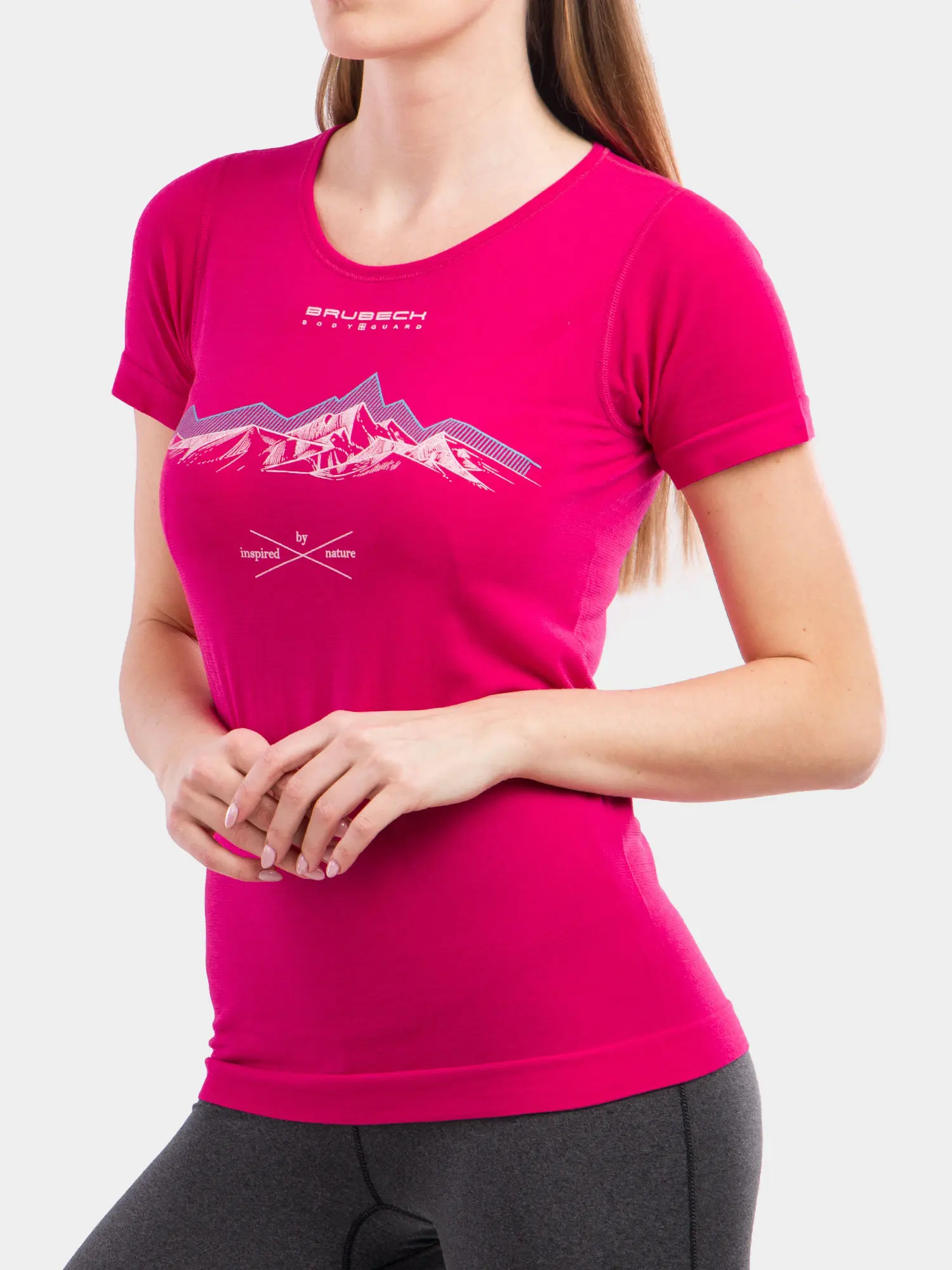 OUTDOOR WOOL PRO Női rövid ujjú merinó túrapóló - Málna - Image 6