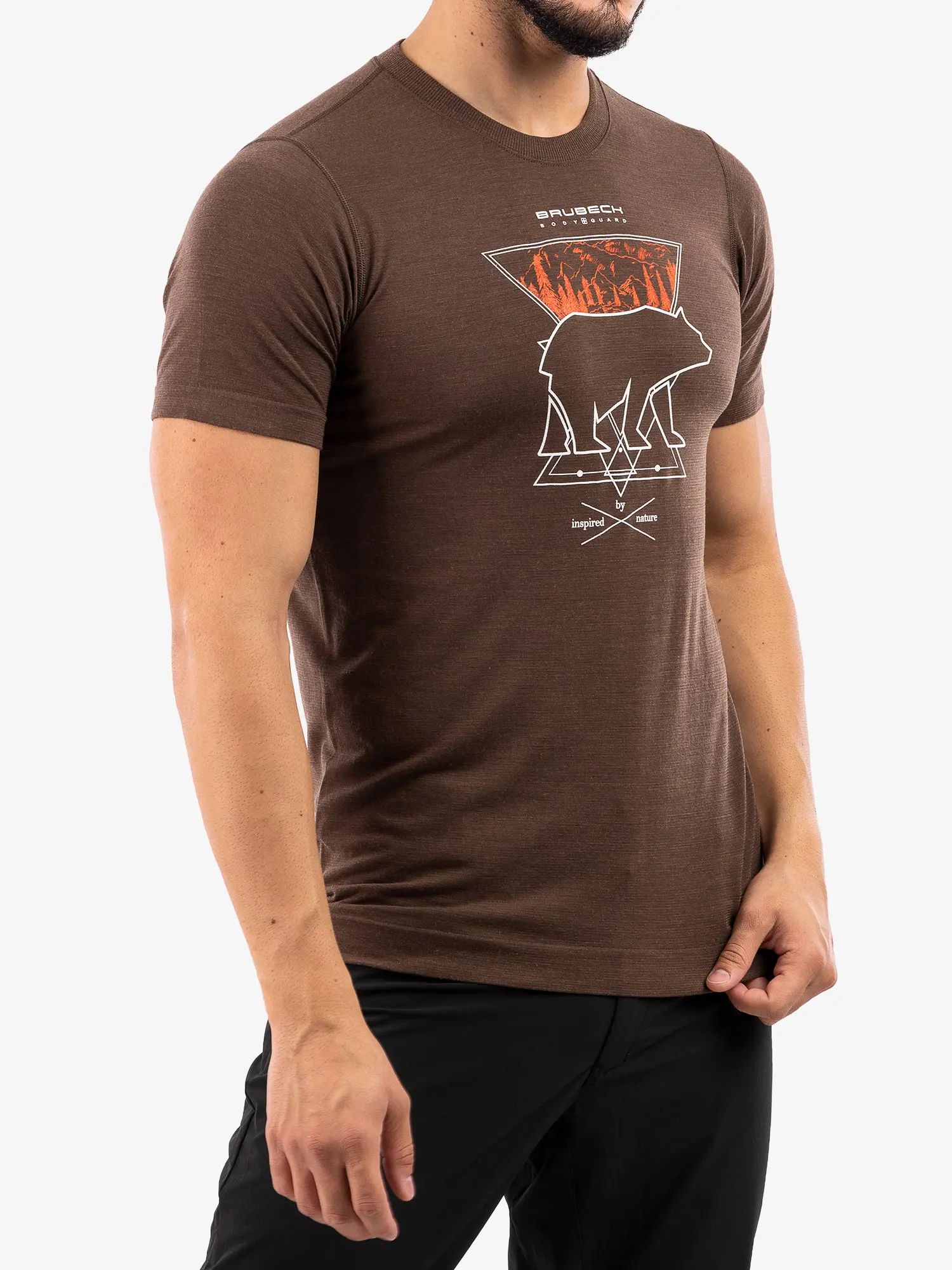 OUTDOOR WOOL PRO Férfi rövid ujjú merinó túrapóló - Barna - Image 6