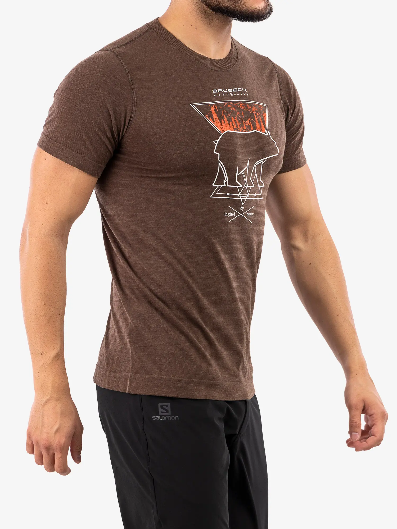 OUTDOOR WOOL PRO Férfi rövid ujjú merinó túrapóló - Barna - Image 7