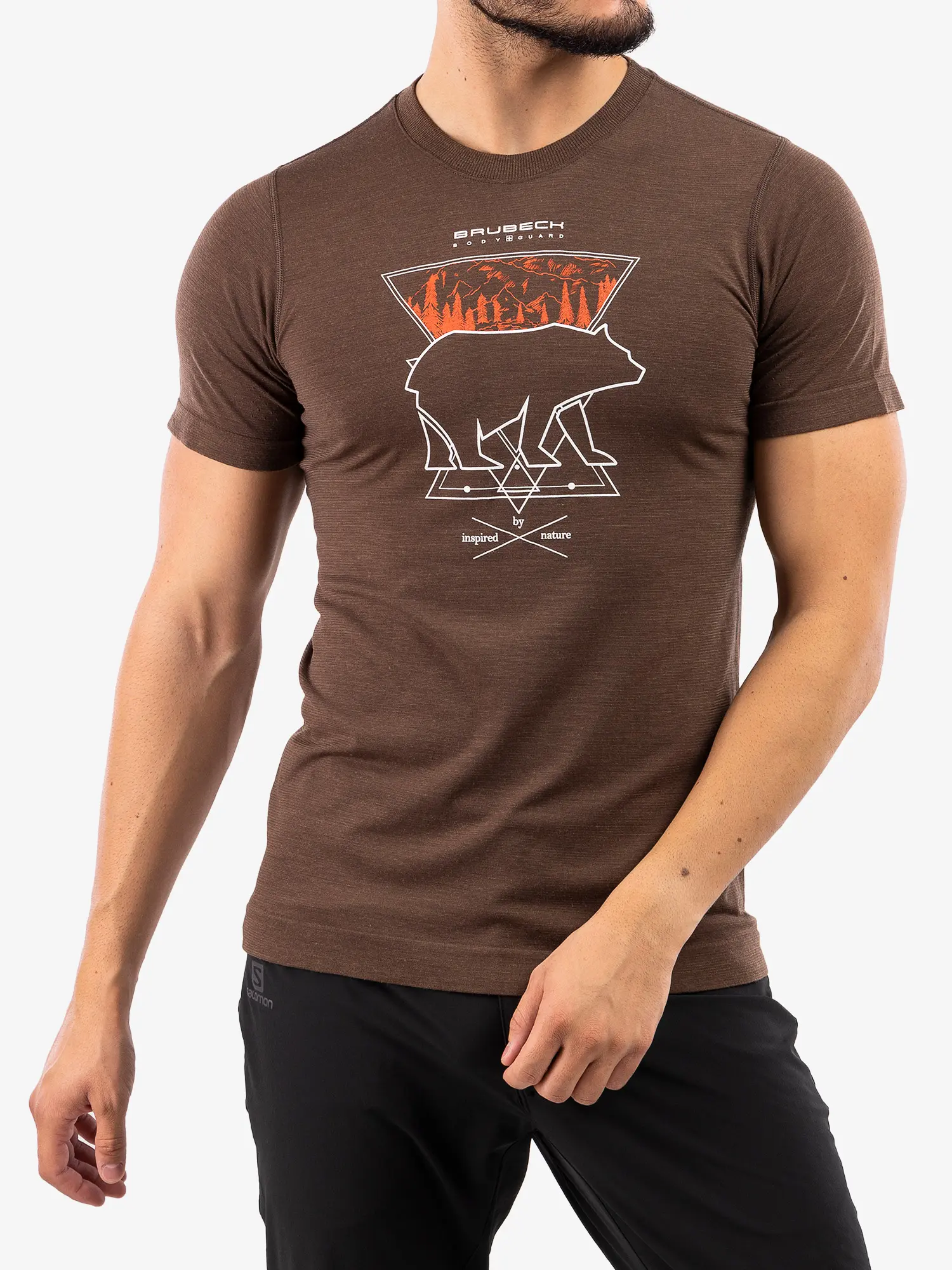 OUTDOOR WOOL PRO Férfi rövid ujjú merinó túrapóló - Barna - Image 4