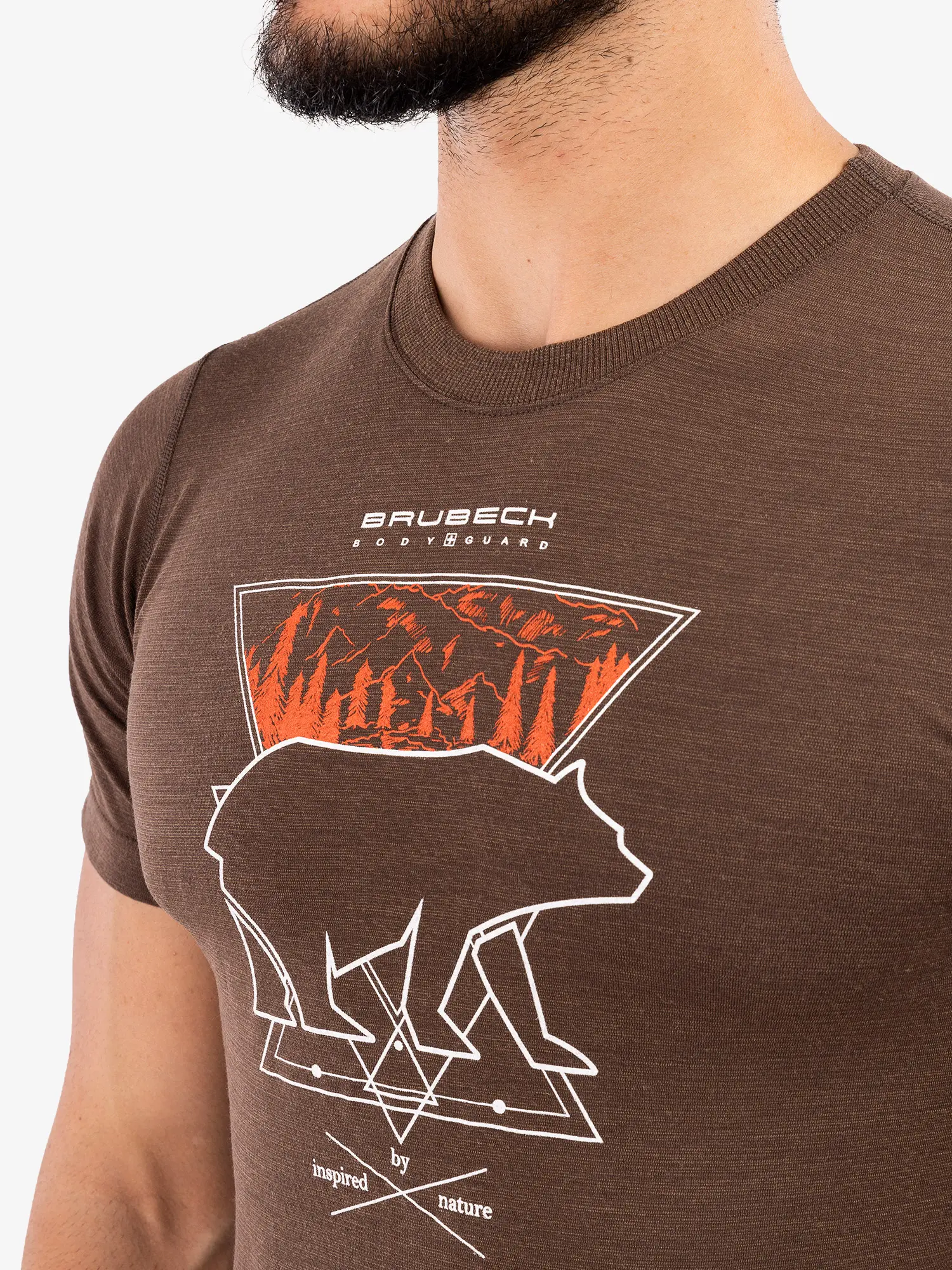 OUTDOOR WOOL PRO Férfi rövid ujjú merinó túrapóló - Barna - Image 10