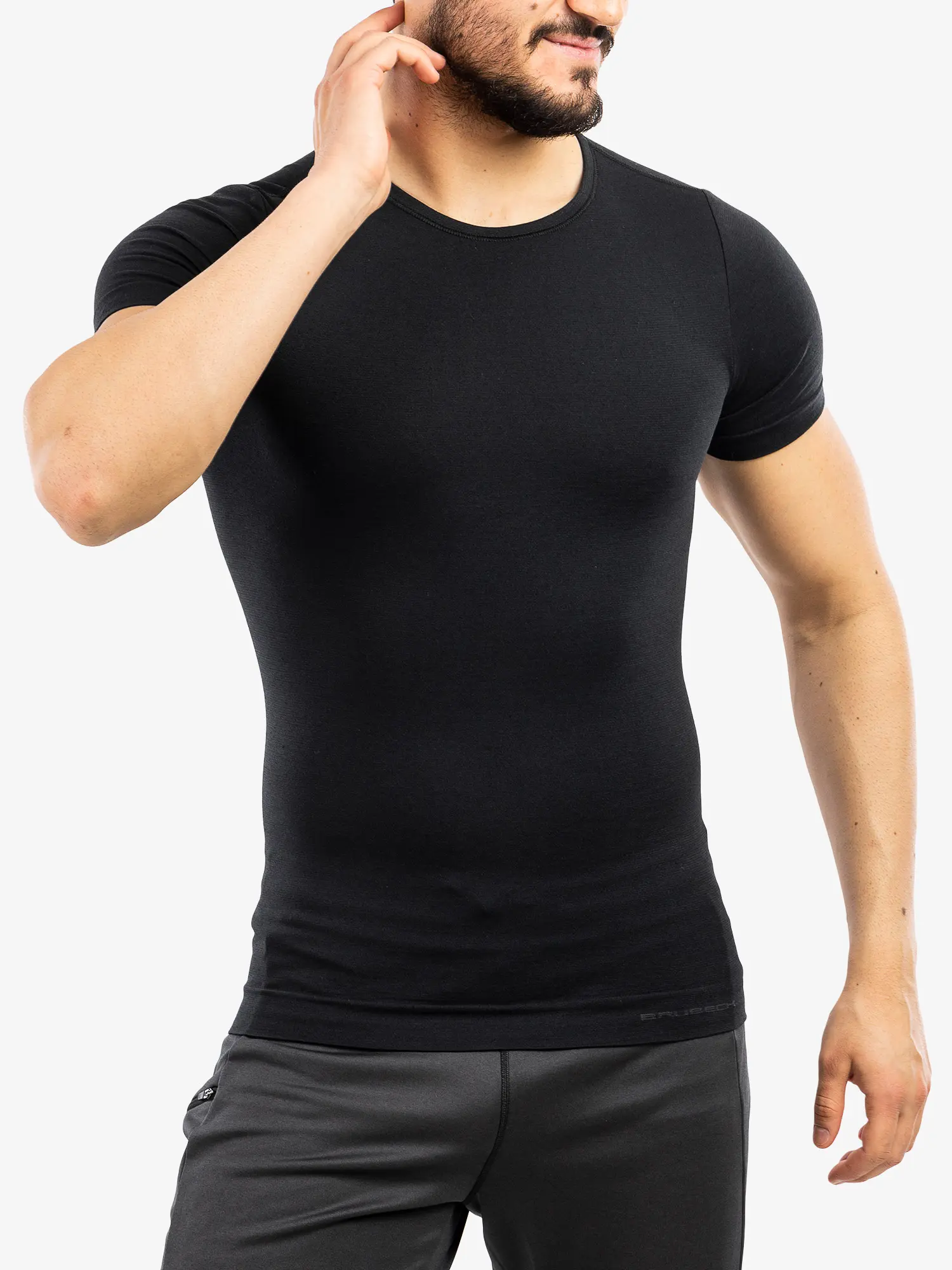 COMFORT WOOL Férfi rövid ujjú merinó gyapjú póló - Fekete - Image 5