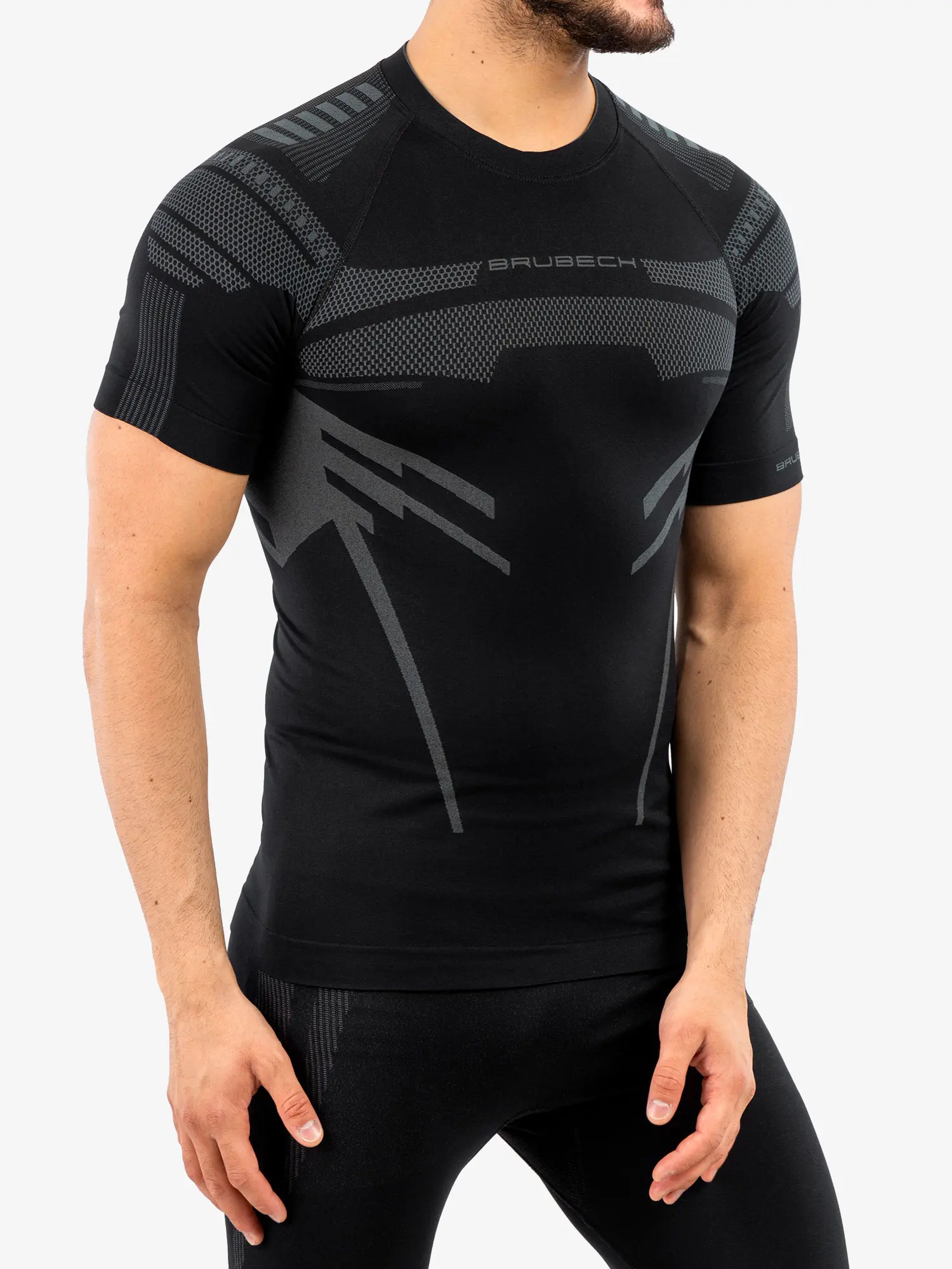 DRY Férfi rövid ujjú felső - Fekete / Grafit - Image 7