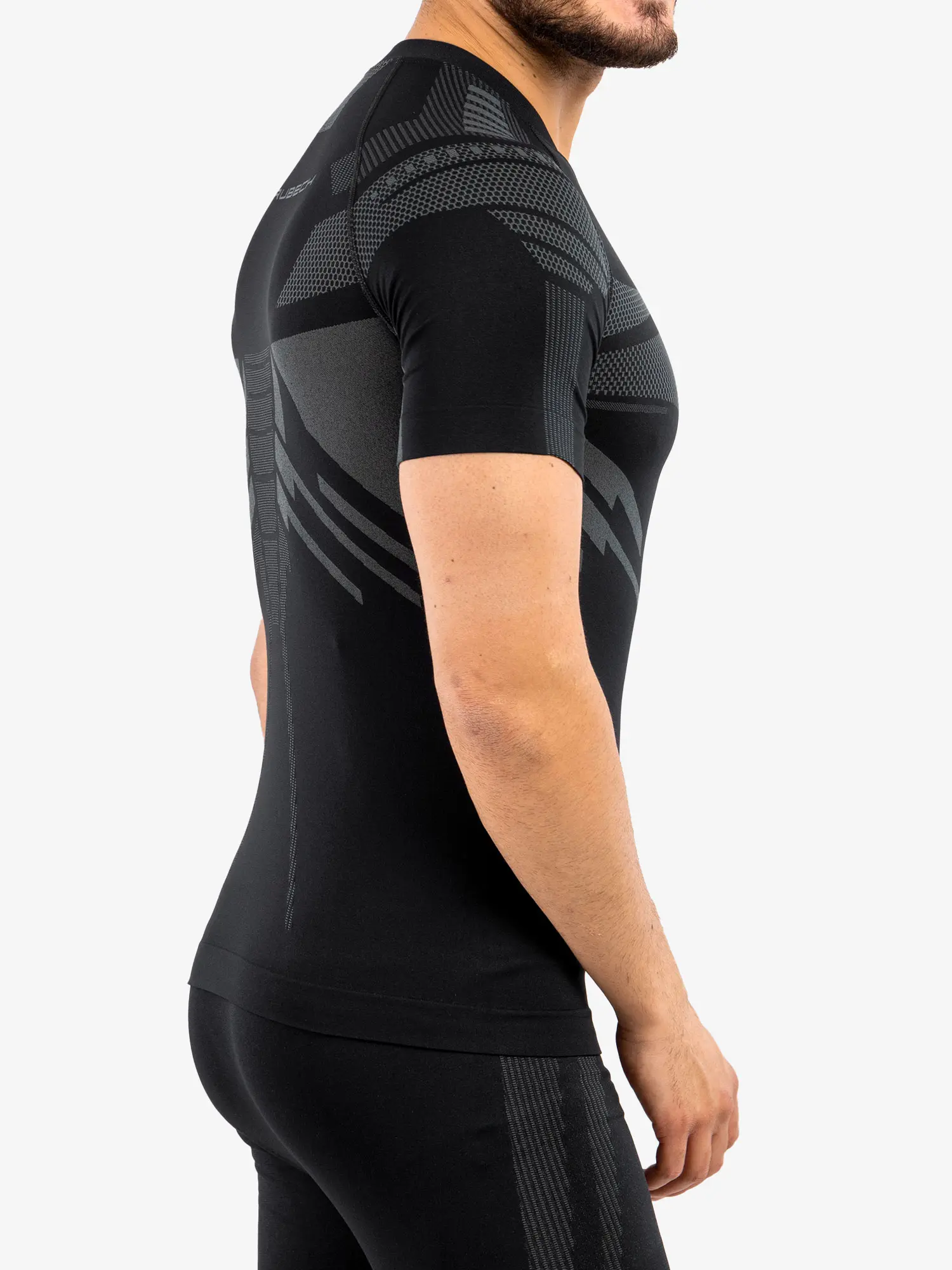 DRY Férfi rövid ujjú felső - Fekete / Grafit - Image 9