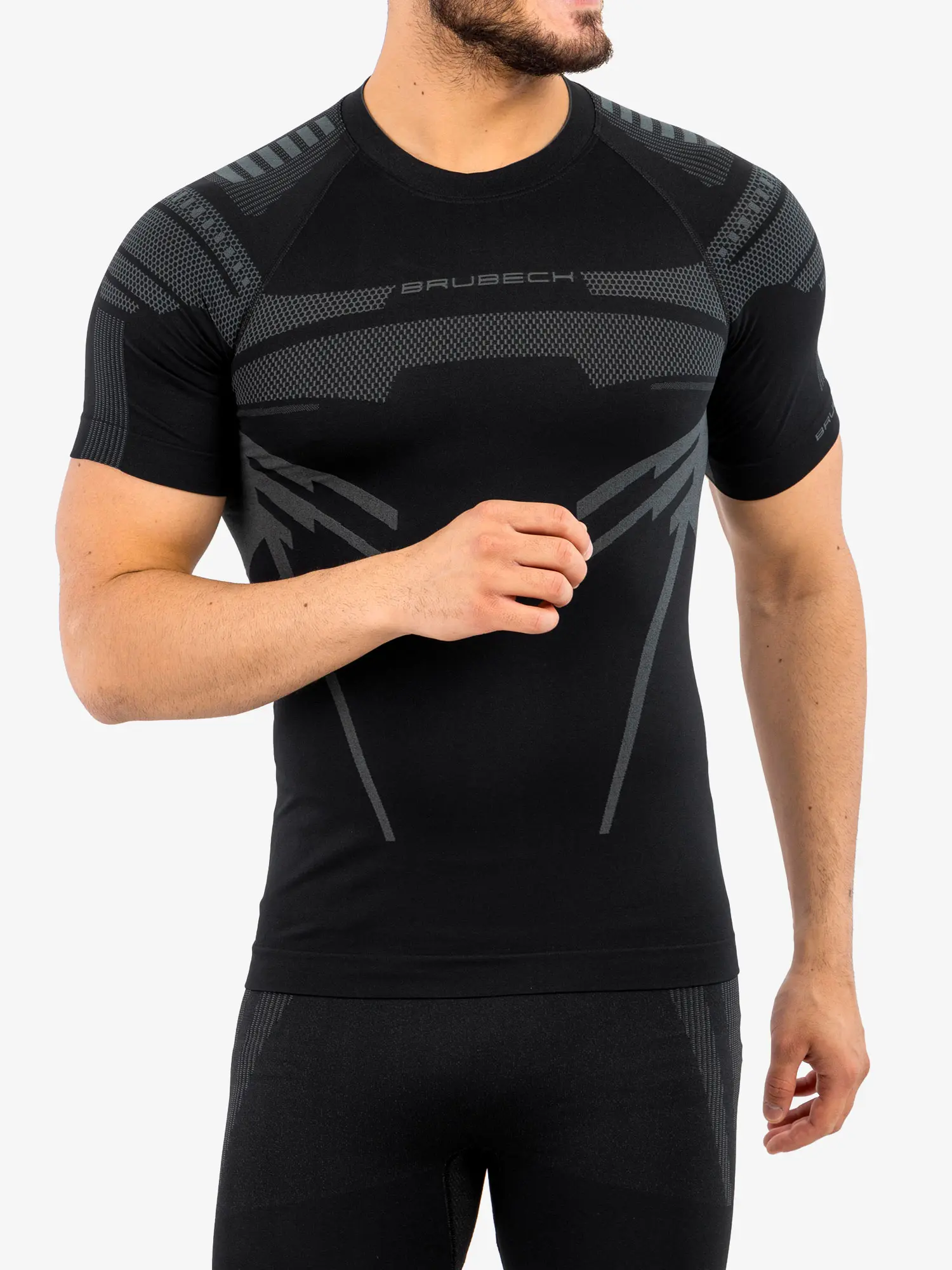 DRY Férfi rövid ujjú felső - Fekete / Grafit - Image 10