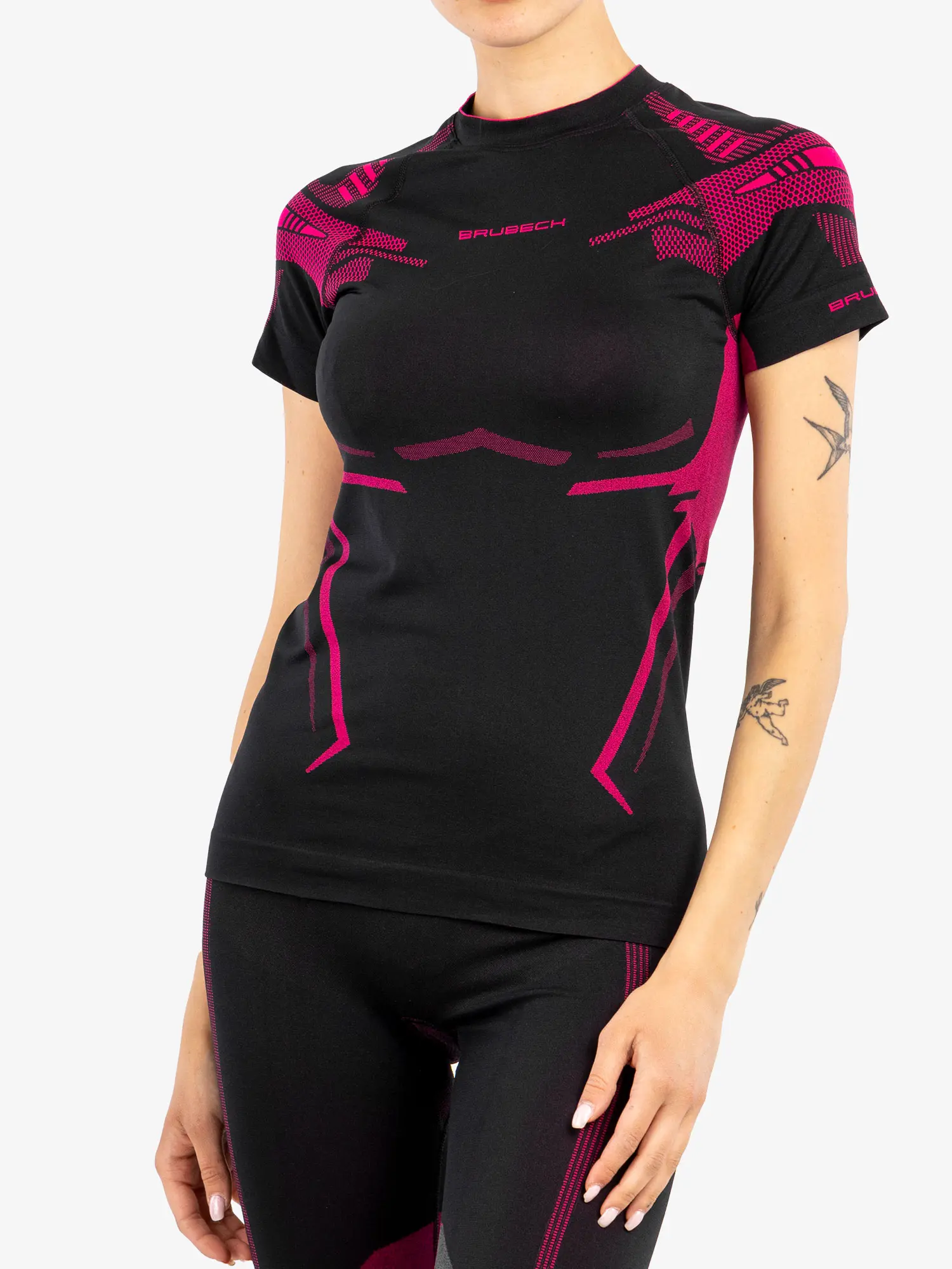 DRY Női rövid ujjú felső - Fekete / Pink - Image 7