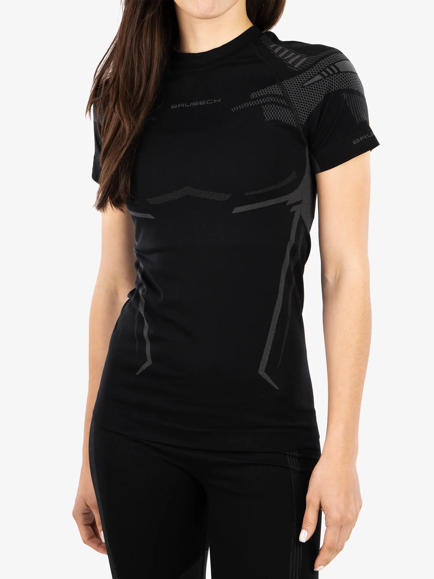 DRY Női rövid ujjú felső - Fekete / Grafit - Image 5