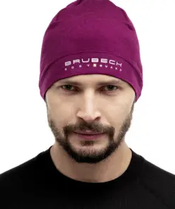 Alternative view of Uniszex Merinó gyapjú sportsapka - Szilva