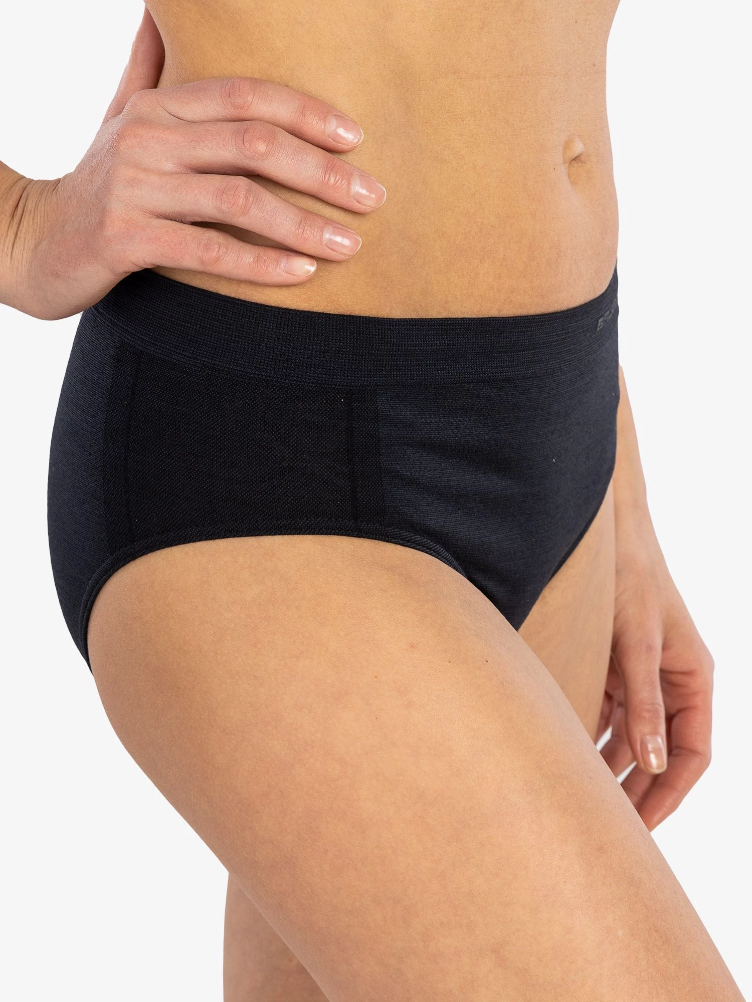 COMFORT WOOL Női merinó gyapjú maxi bugyi - Fekete - Image 5