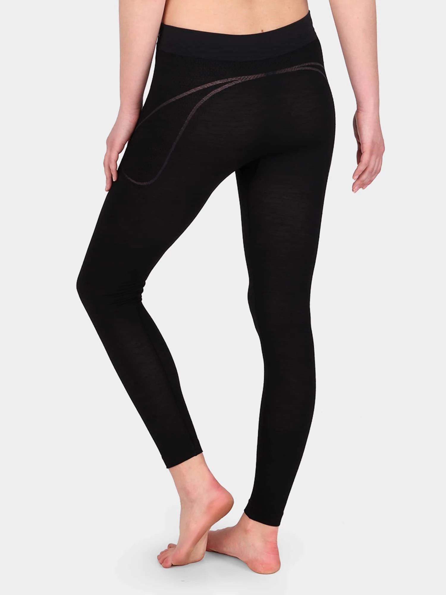 ACTIVE WOOL Női merinó gyapjú aláöltöző nadrág - Fekete - Image 2