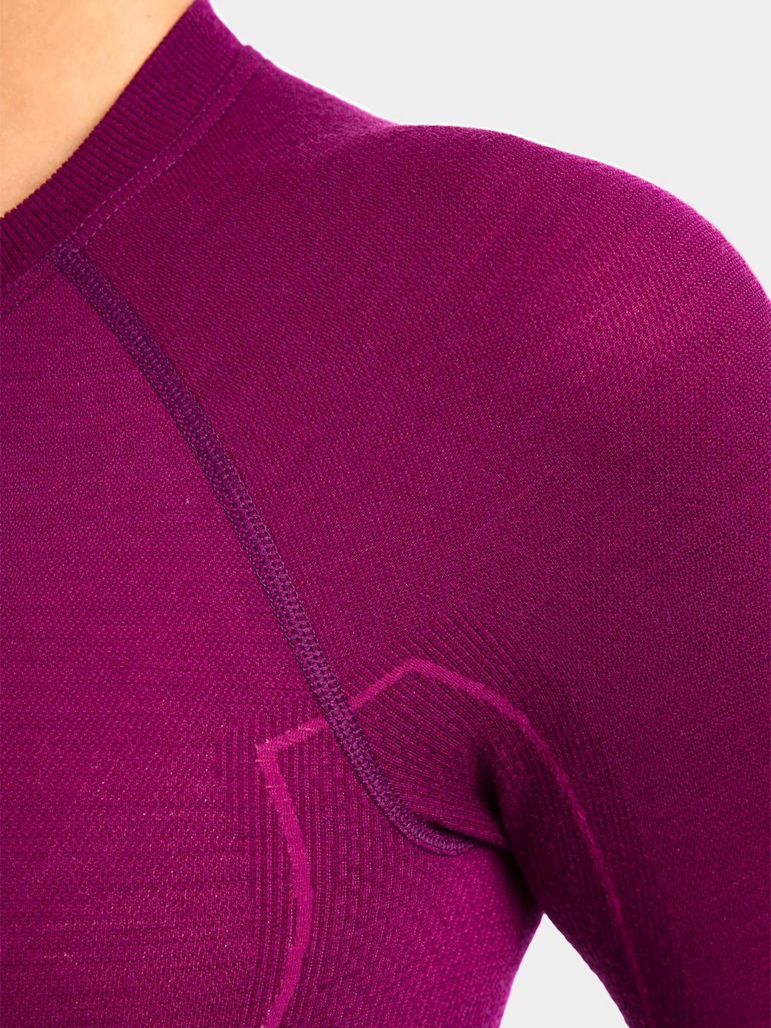 ACTIVE WOOL Női merinó gyapjú hosszú ujjú felső - Szilva - Image 5