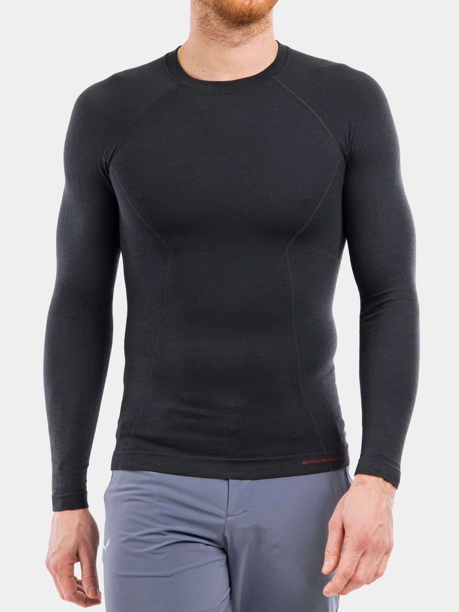 ACTIVE WOOL Férfi merinó gyapjú hosszú ujjú felső - Grafit - Image 6