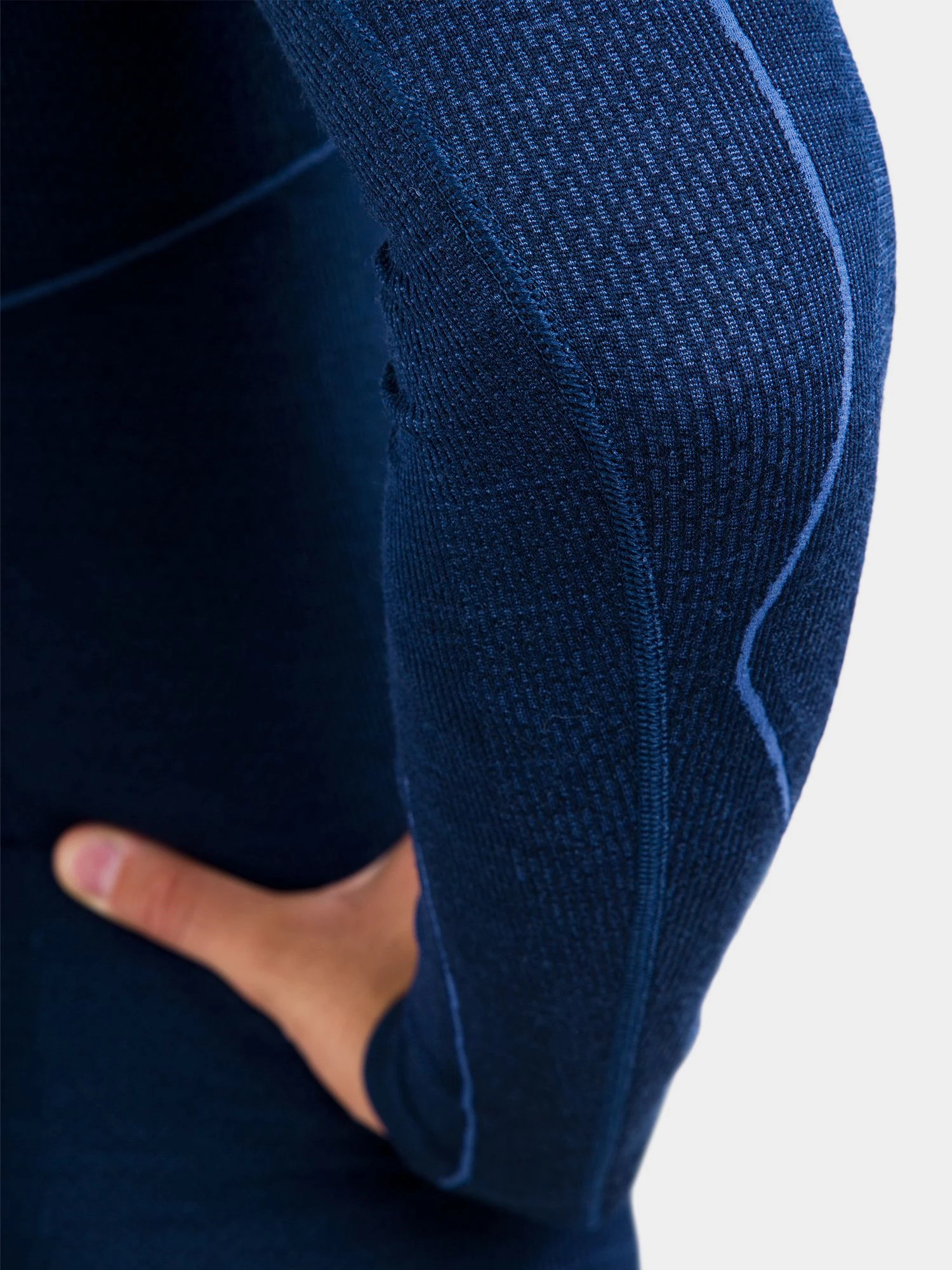 ACTIVE WOOL Férfi merinó gyapjú hosszú ujjú felső - Sötétkék - Image 5