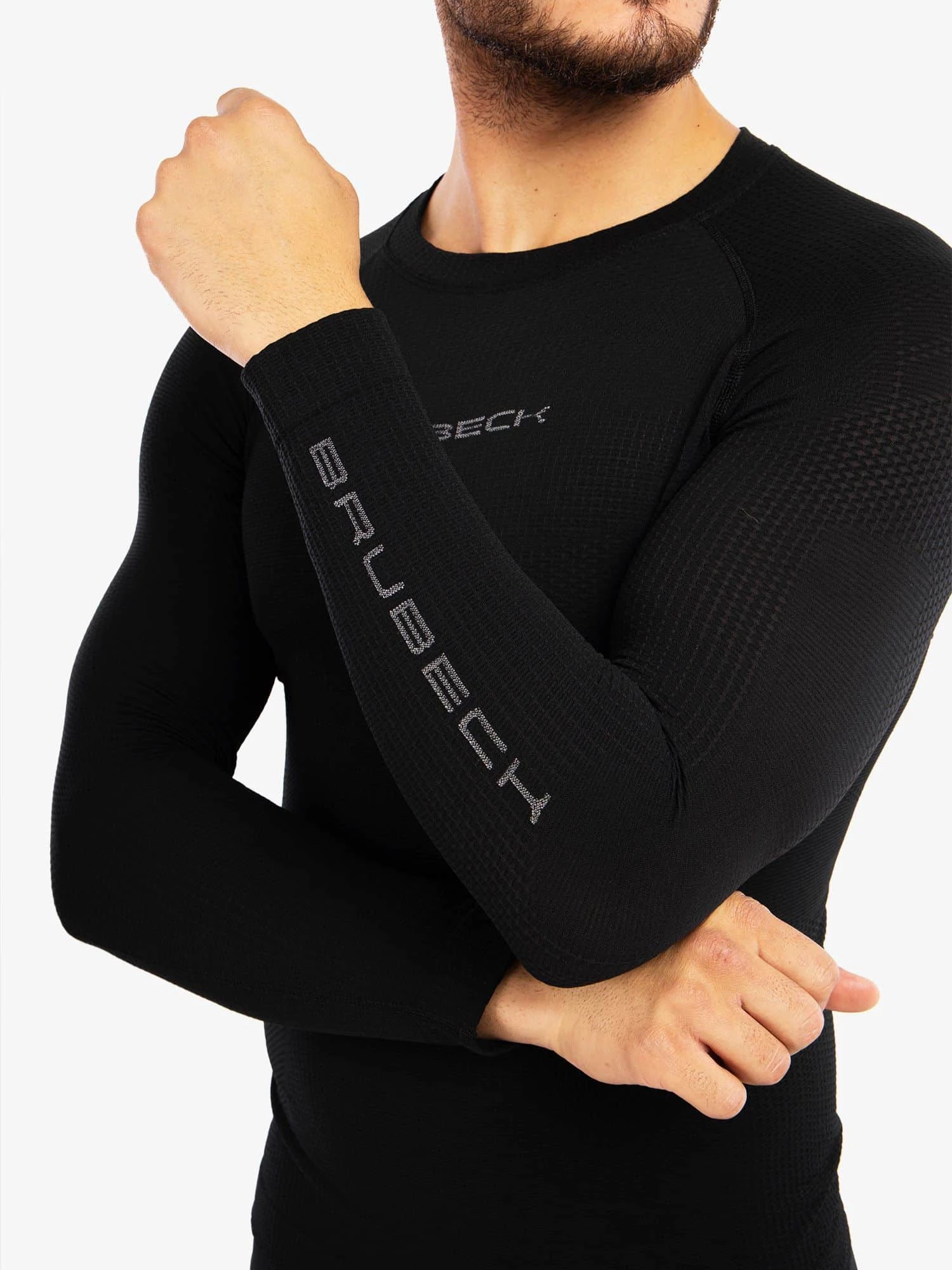 3D PRO Férfi hosszú ujjú sportfelső - Fekete - Image 5