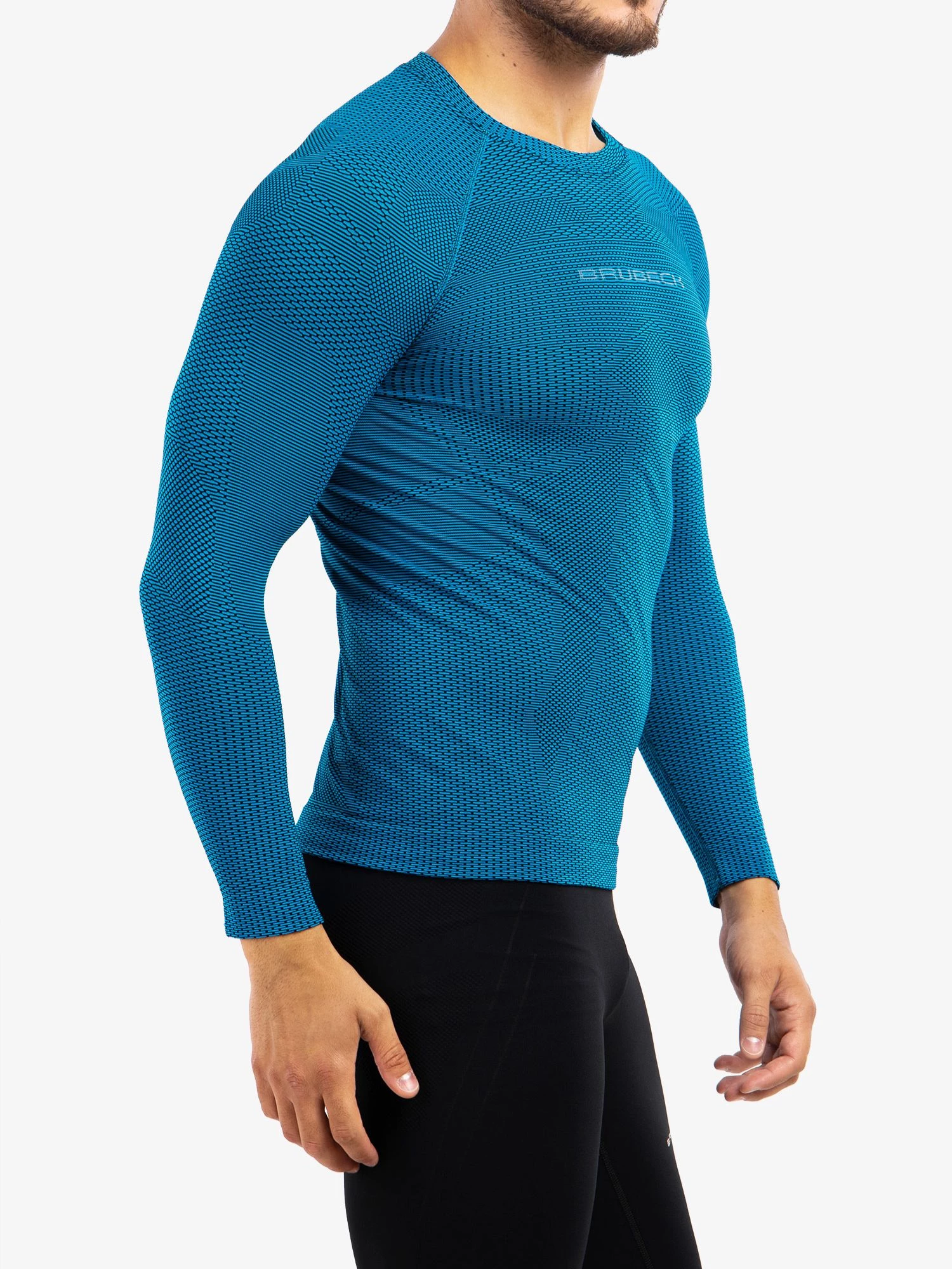3D PRO Férfi hosszú ujjú sportfelső - Kék - Image 8