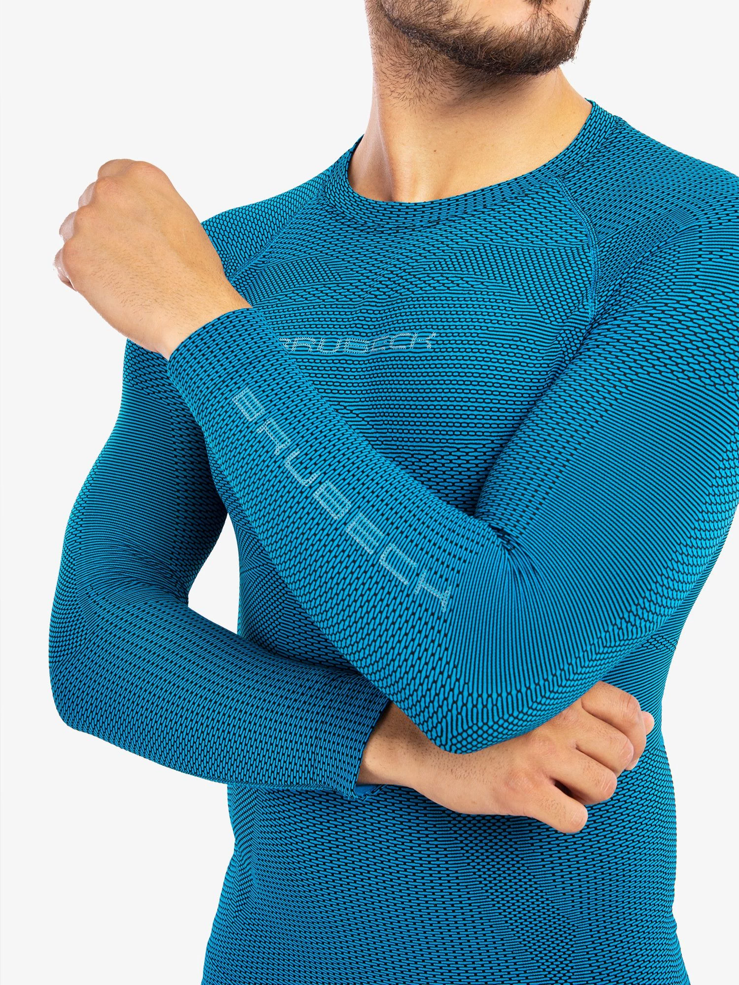 3D PRO Férfi hosszú ujjú sportfelső - Kék - Image 7