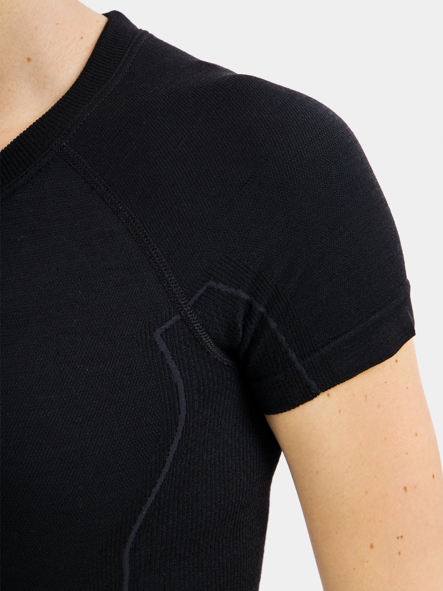 ACTIVE WOOL Női merinó gyapjú rövid ujjú felső - Fekete - Image 5