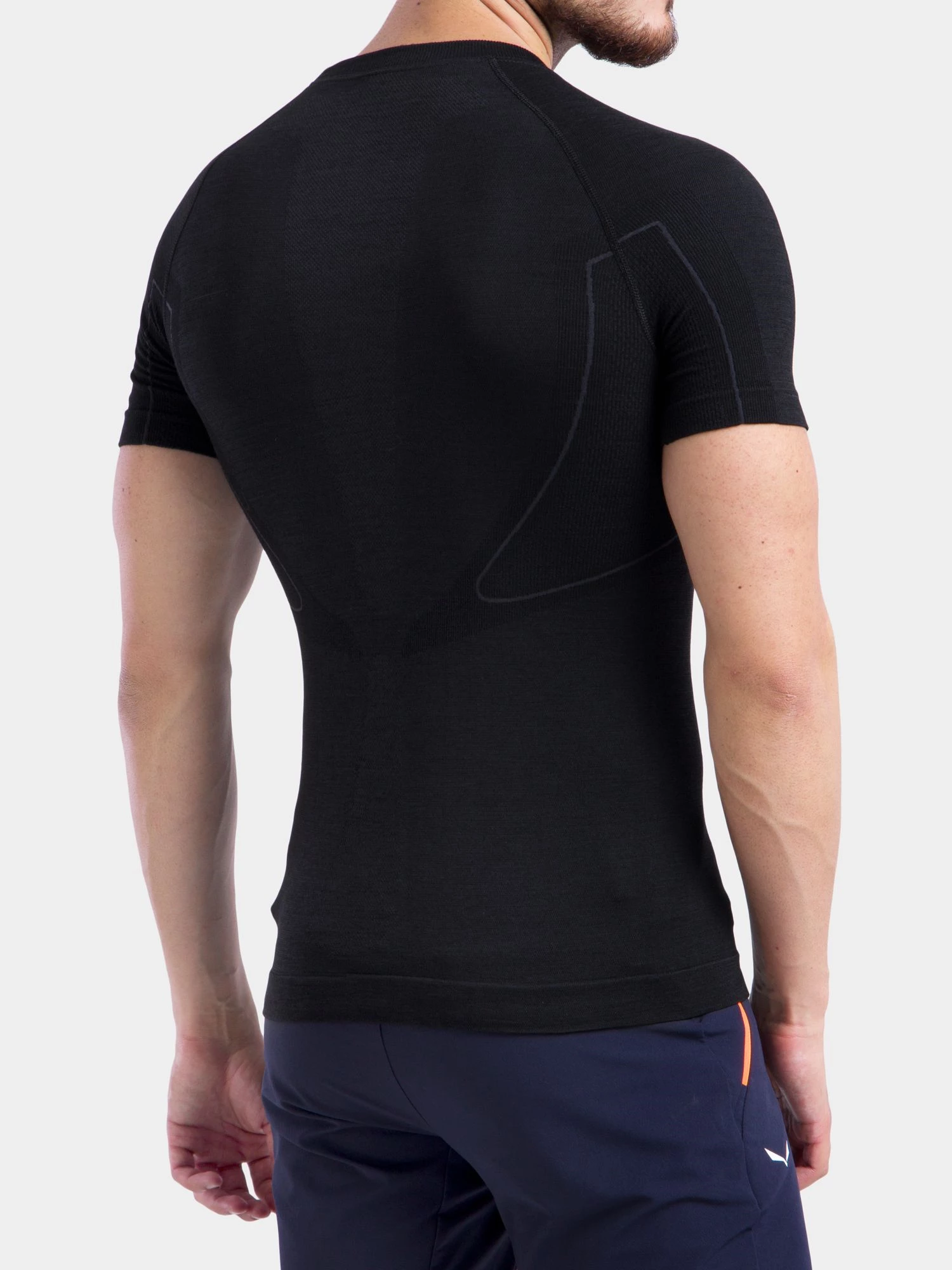 ACTIVE WOOL Férfi merinó gyapjú rövid ujjú felső - Fekete - Image 8