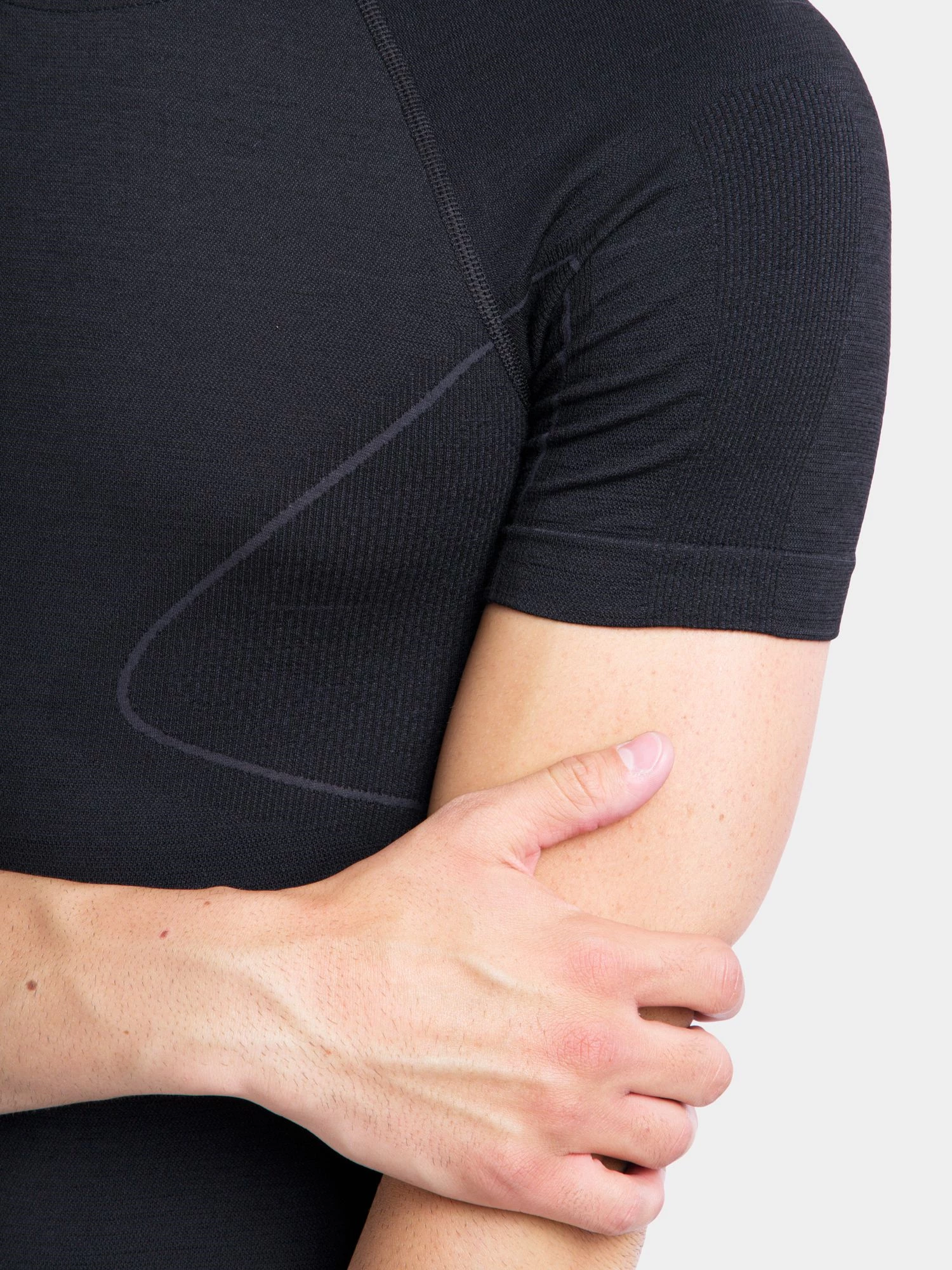 ACTIVE WOOL Férfi merinó gyapjú rövid ujjú felső - Fekete - Image 5