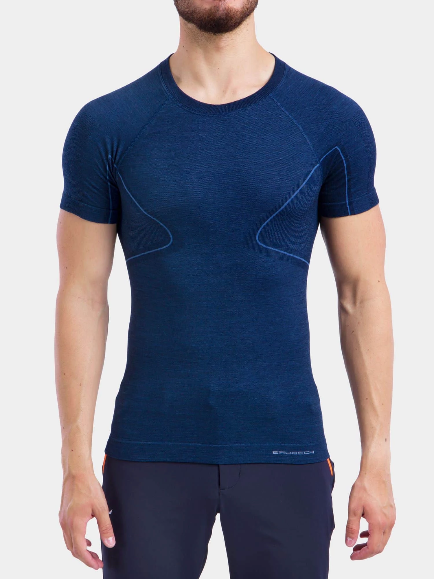 ACTIVE WOOL Férfi merinó gyapjú rövid ujjú felső - Sötétkék - Image 6