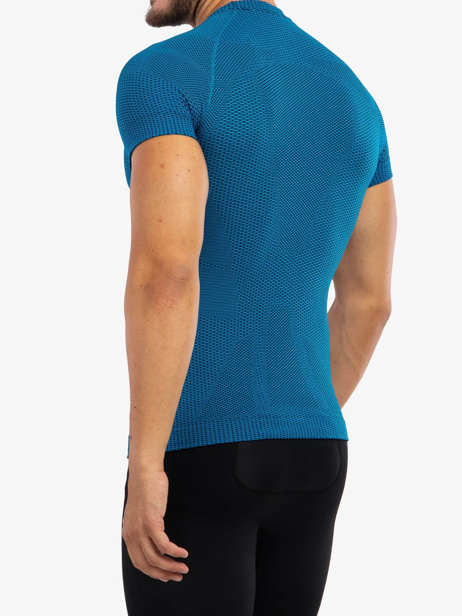 3D PRO Férfi rövid ujjú sportfelső - Kék - Image 8
