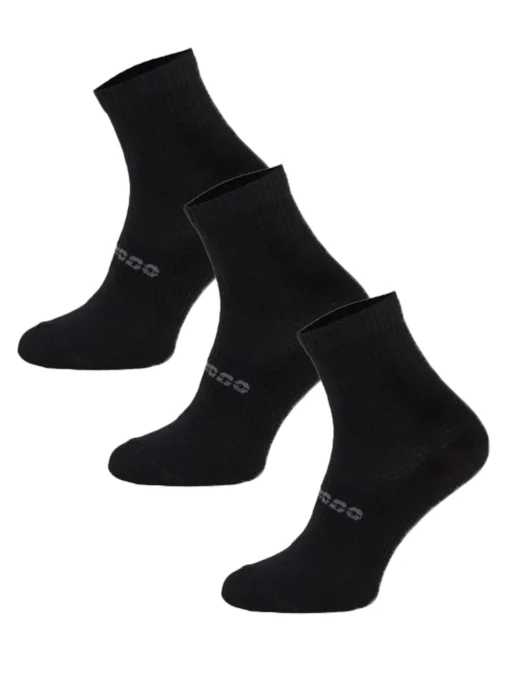 RUN PERFORMANCE Cotton bokazokni 3-as csomag - Fekete