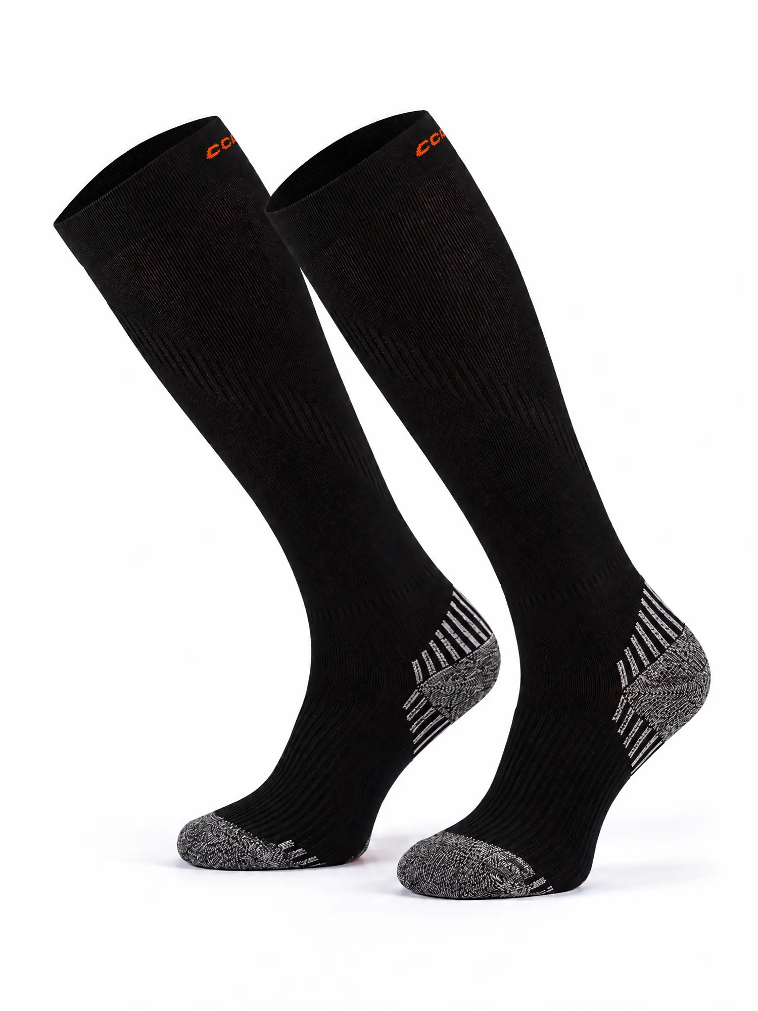 RUN COMPRESSION Kompressziós hosszú szárú futózokni +ezüstion - Fekete - Image 5