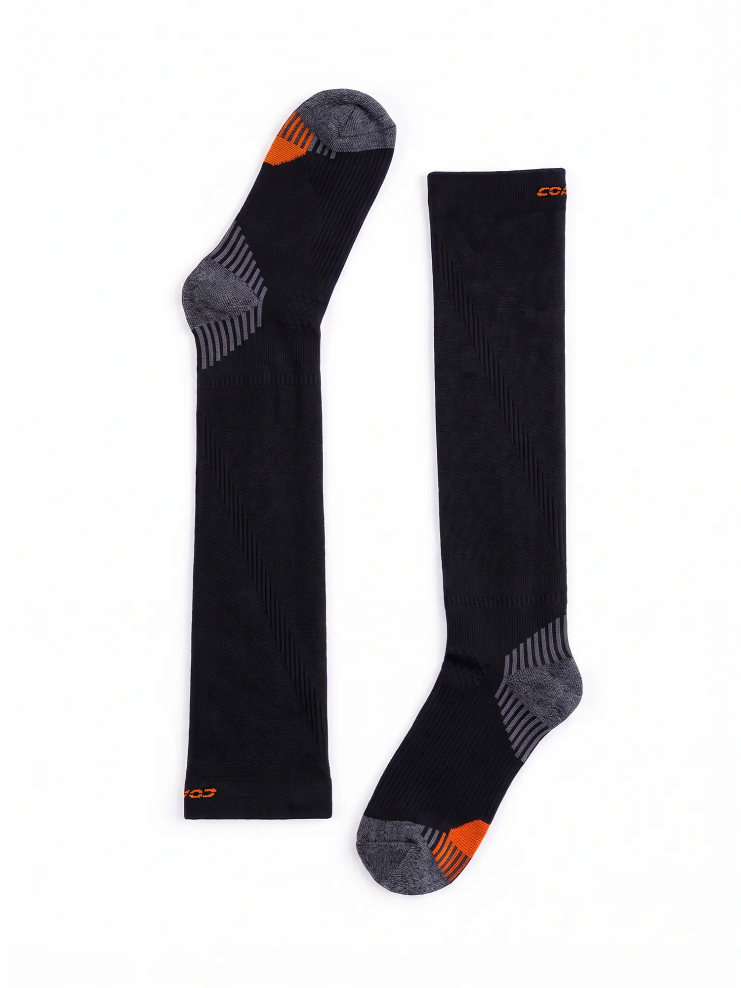 RUN COMPRESSION Kompressziós hosszú szárú futózokni +ezüstion - Fekete - Image 4