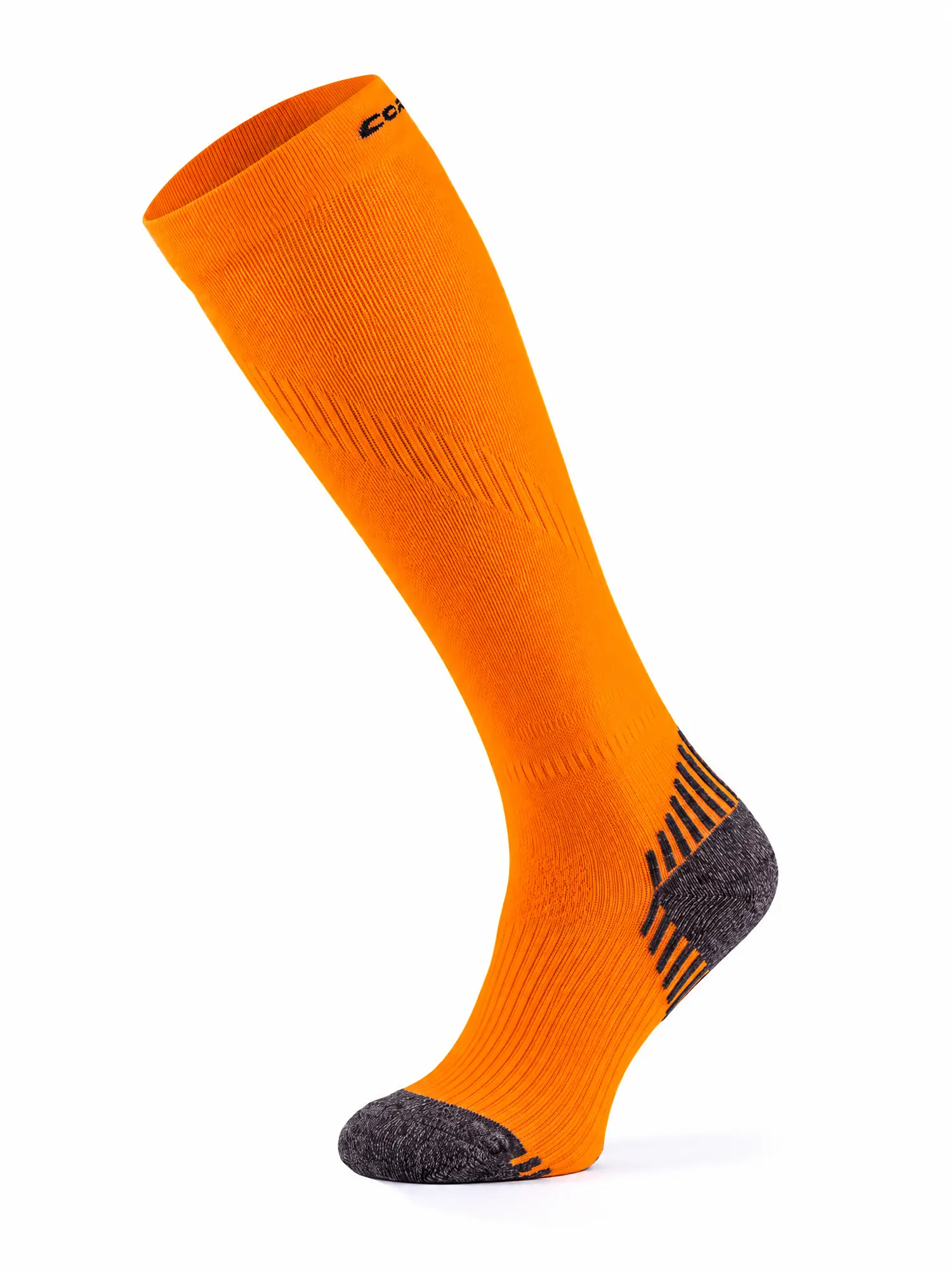 RUN COMPRESSION Kompressziós hosszú szárú futózokni +ezüstion - Narancs