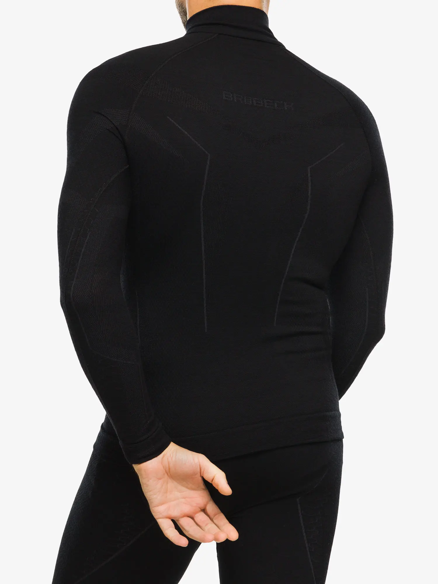 EXTREME MERINO Férfi merinó gyapjú cipzáras aláöltözet felső - Fekete - Image 5