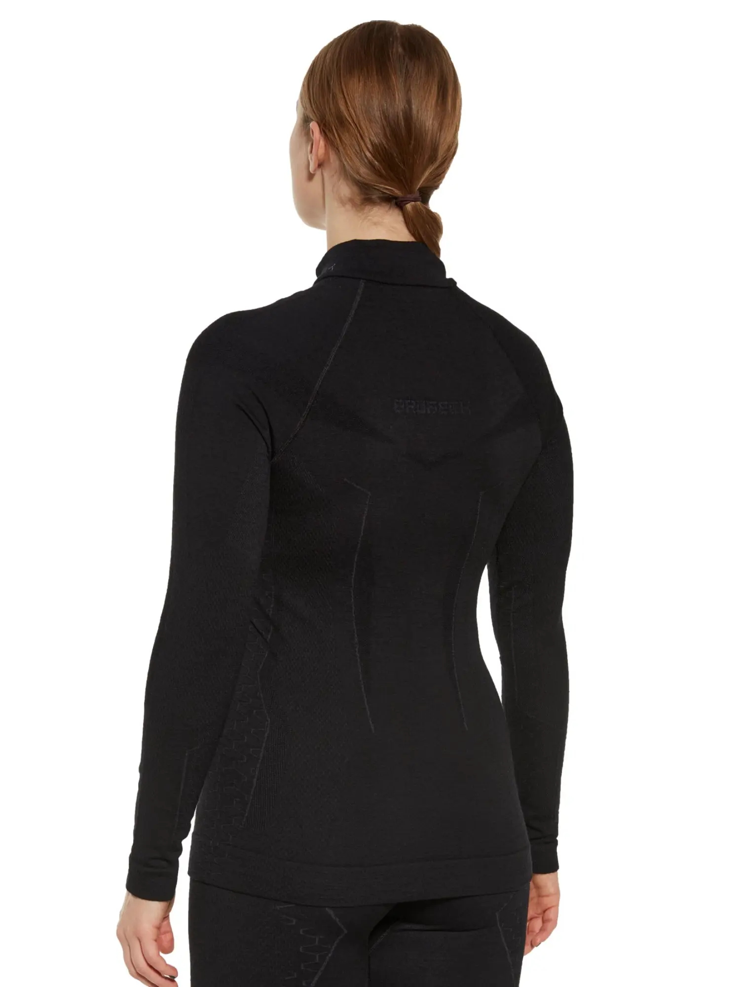 EXTREME MERINO Női merinó gyapjú cipzáras aláöltözet felső - Fekete - Image 2