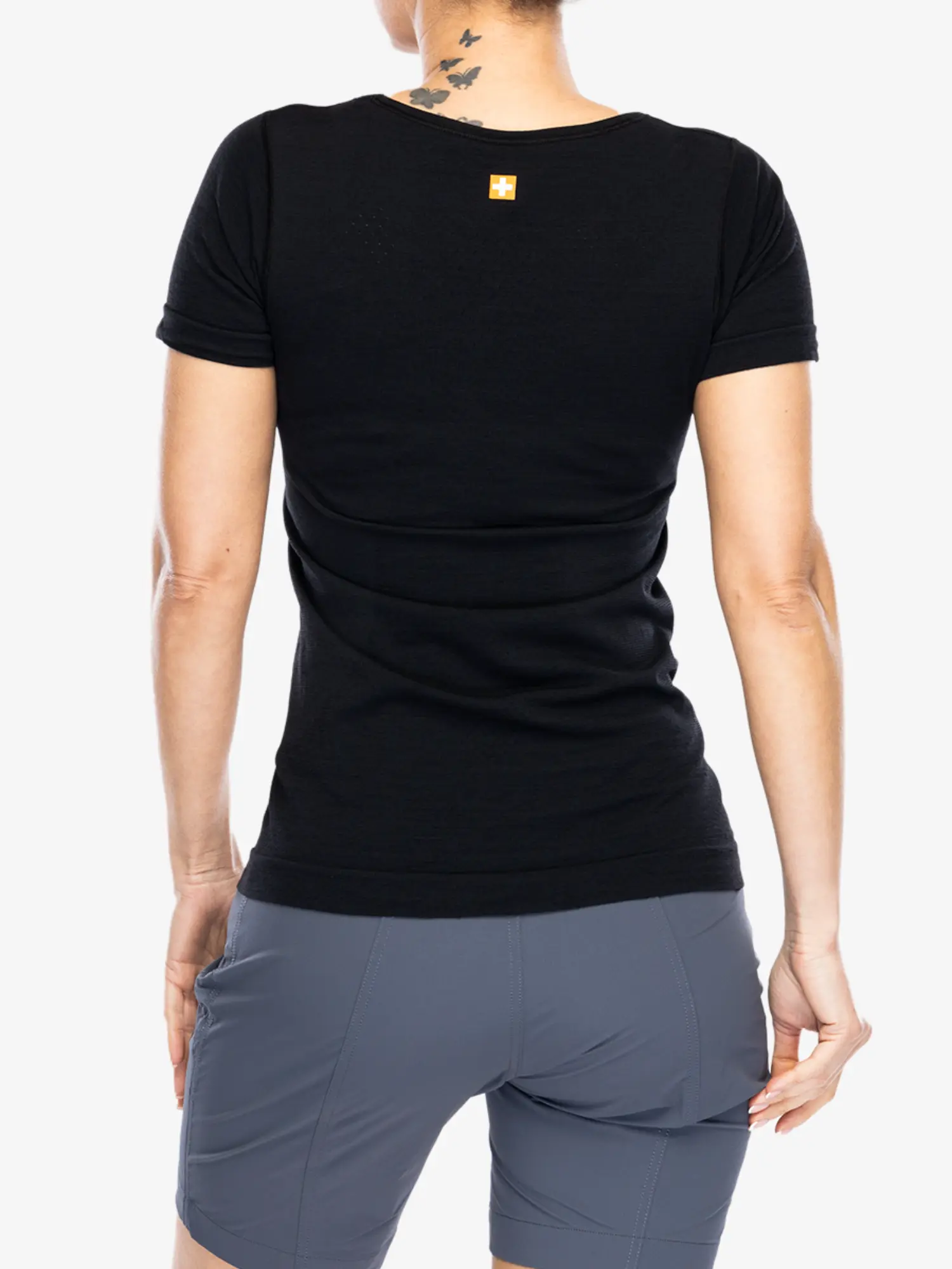 OUTDOOR WOOL PRO Női rövid ujjú merinó túrapóló - Fekete / Pink - Image 9